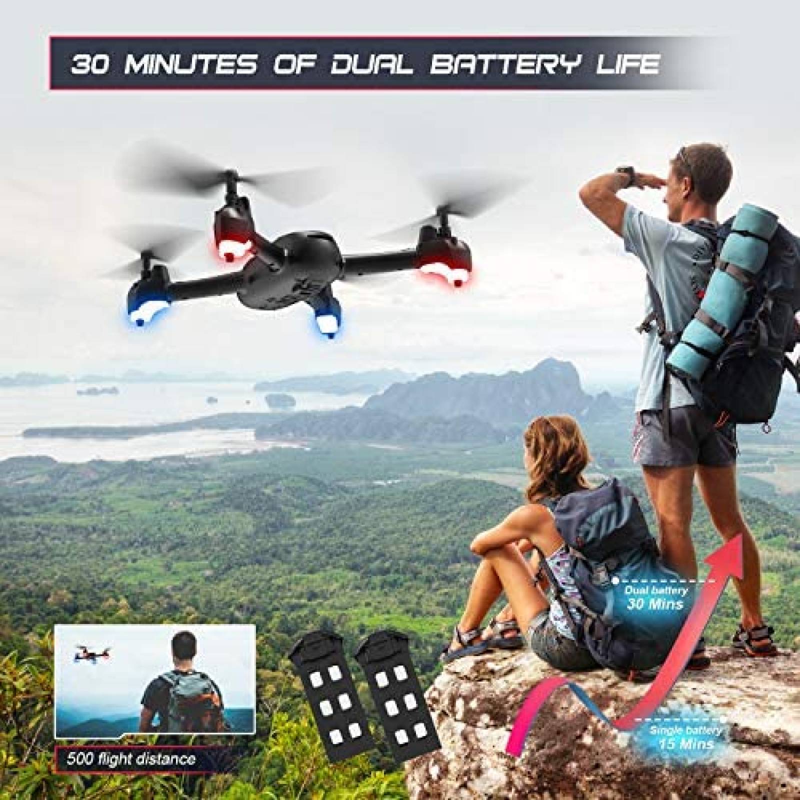 Drone LMRC GPS Pro con camara UHD 4K 5GHz FPV RC Quadcopter