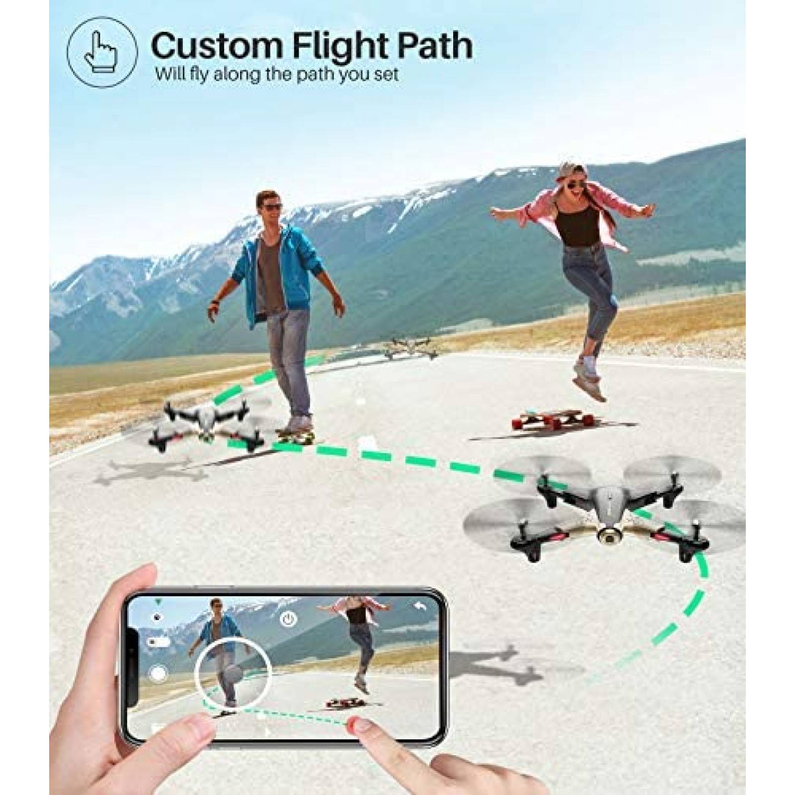 Drone SYMA X300 plegable camara 1080P FHD FPV 40min de vuelo