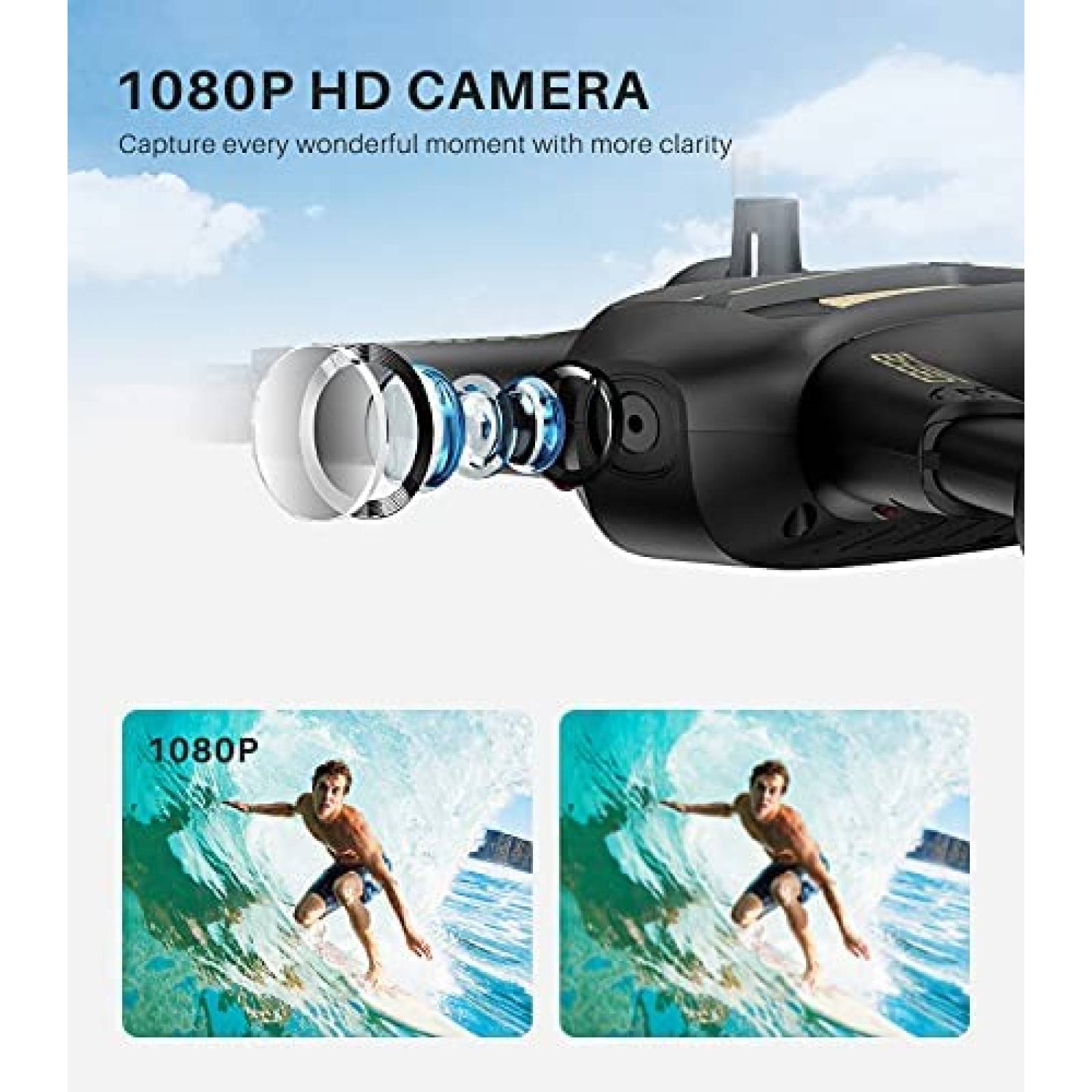 Drone SYMA X600W plegable camara FPV HD 1080P cuadricoptero