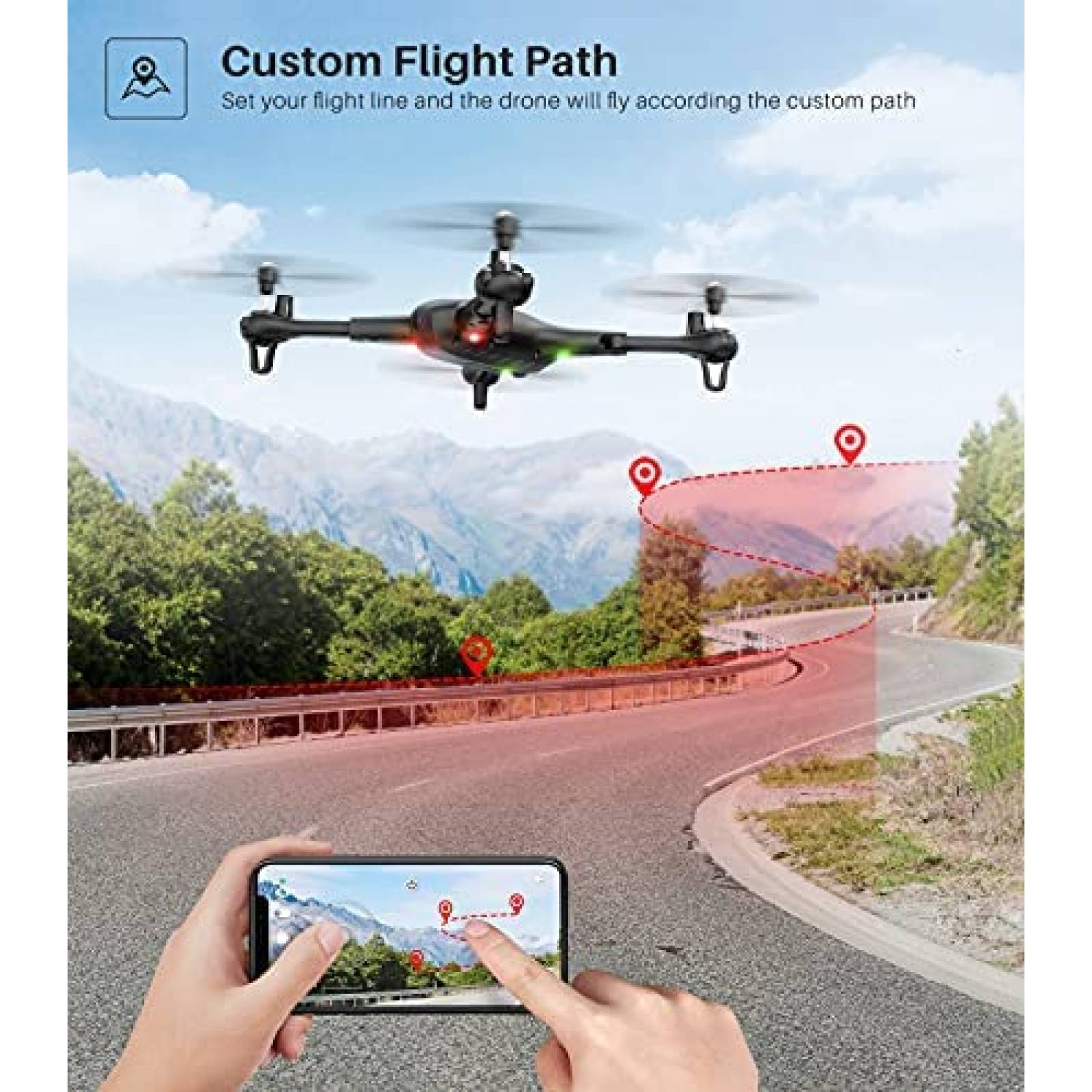 Drone SYMA X600W plegable camara FPV HD 1080P cuadricoptero