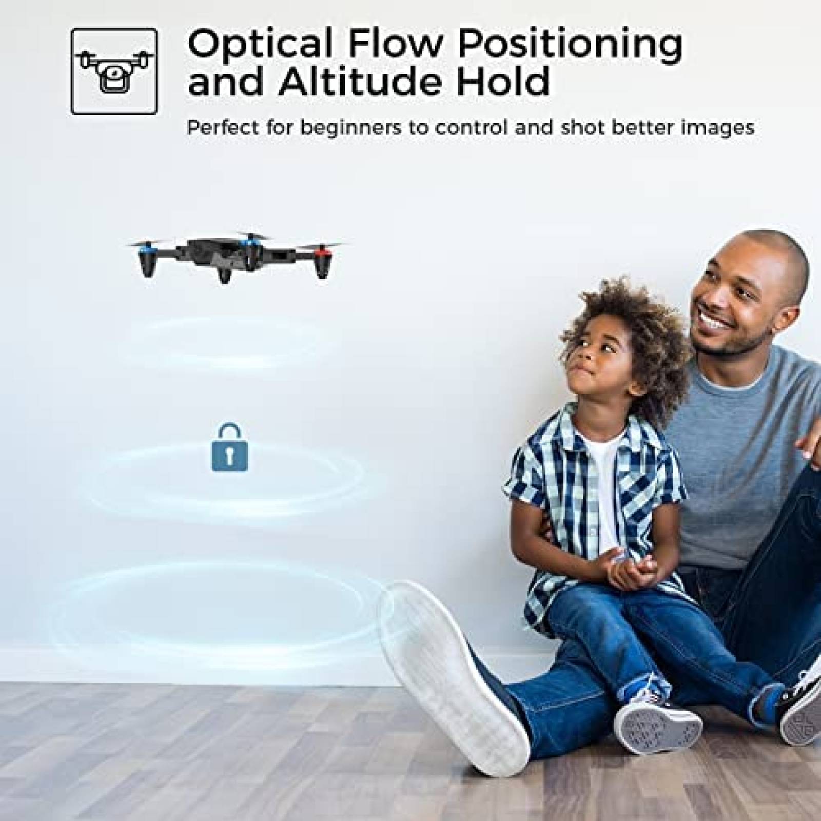 Drone SIMREX X500 Mini camara HD de 720P FPV plegables WiFi