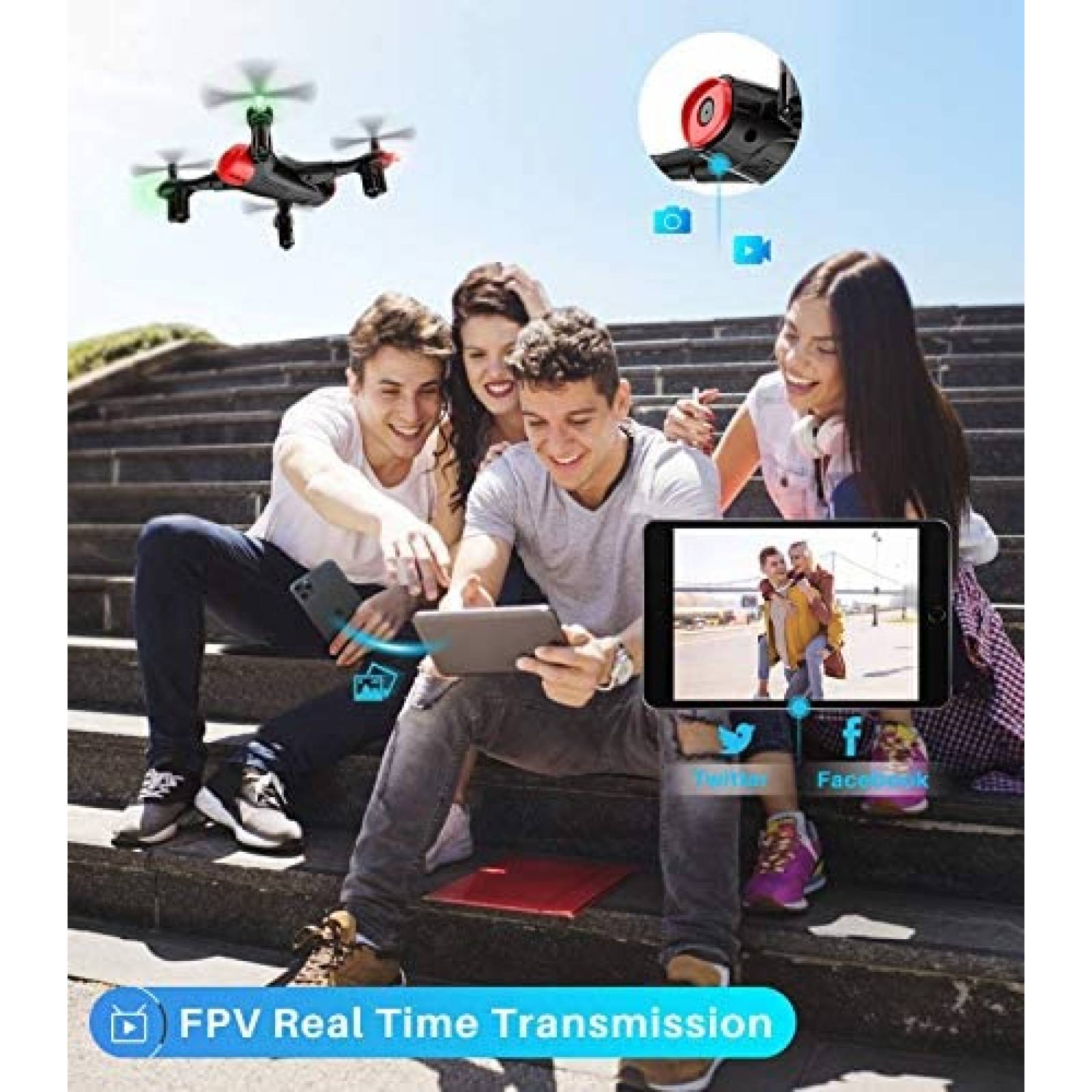 Drone SYMA X400 Mini con camara 720P Wifi FPV Quadcopter