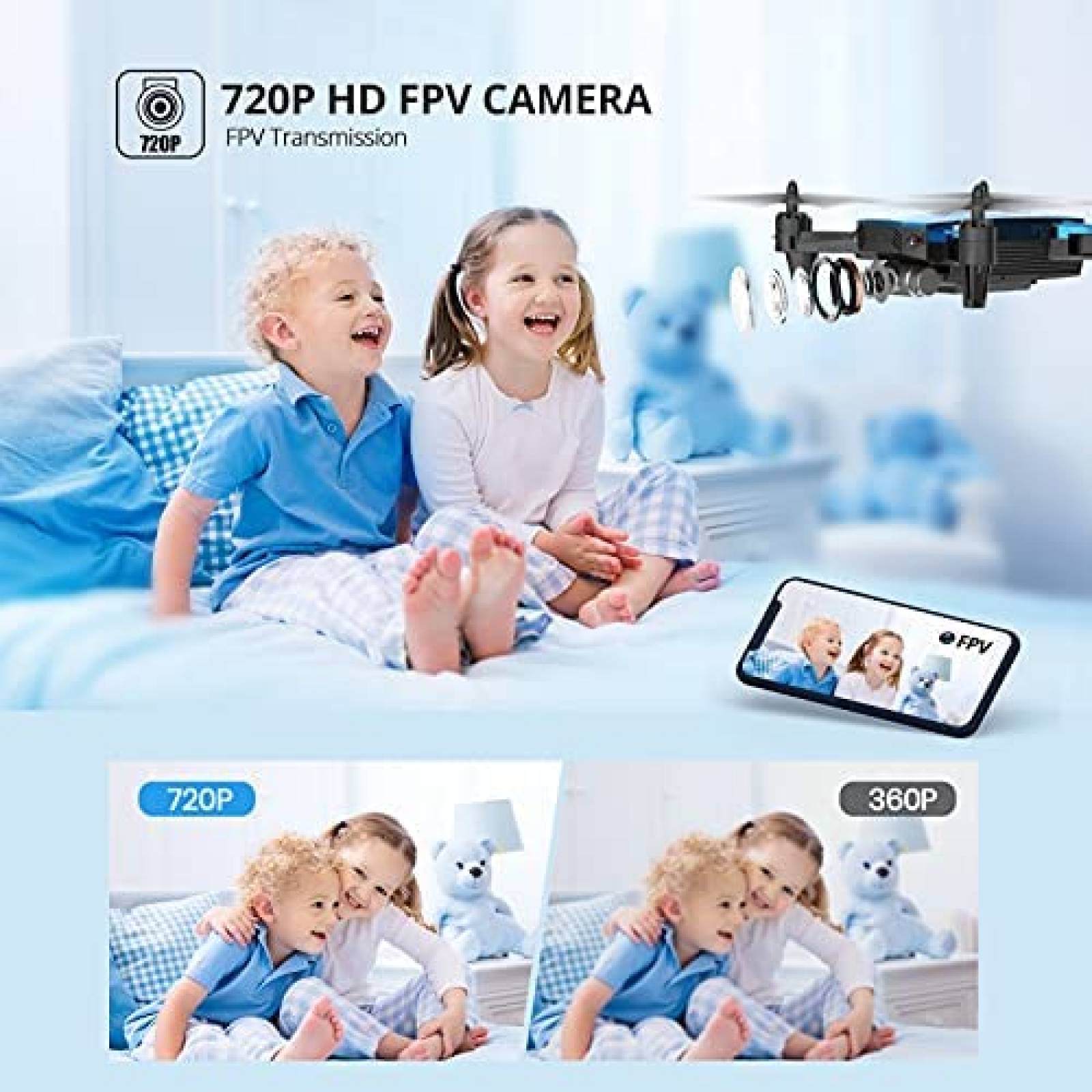 Drone DEERC D20 Mini camara para niños control remoto