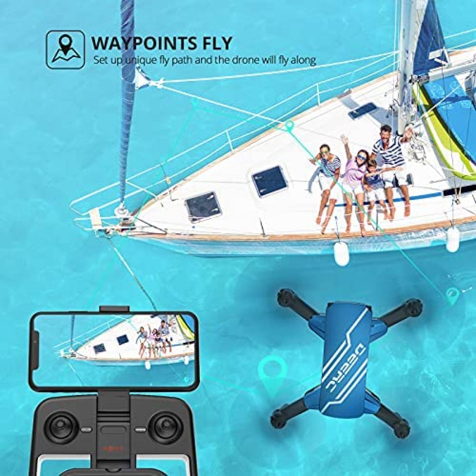 Drone DEERC D20 Mini camara para niños control remoto