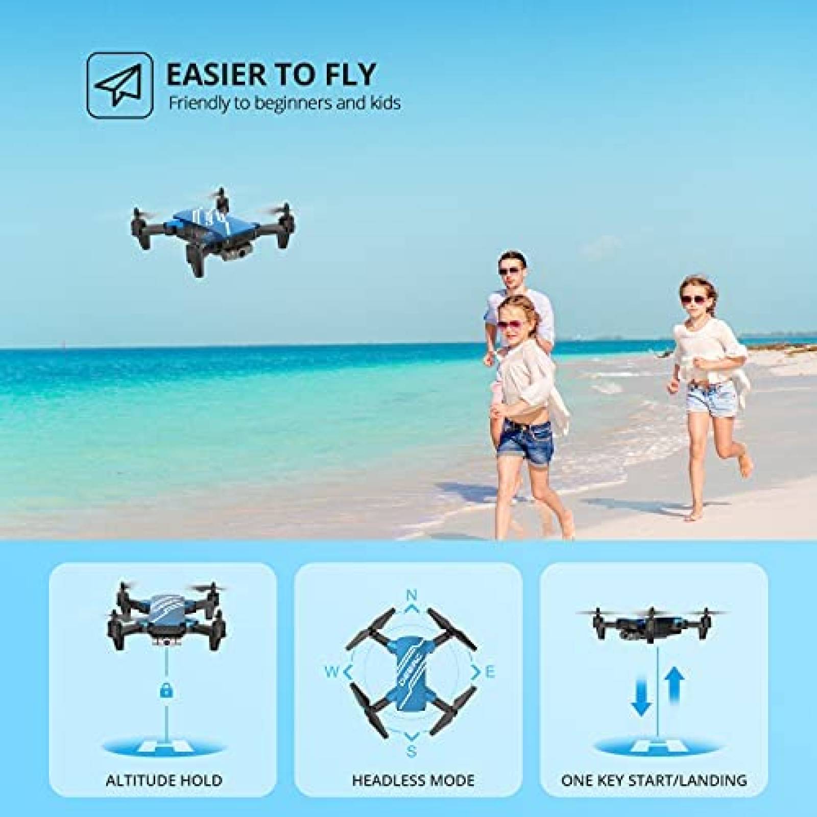 Drone DEERC D20 Mini camara para niños control remoto