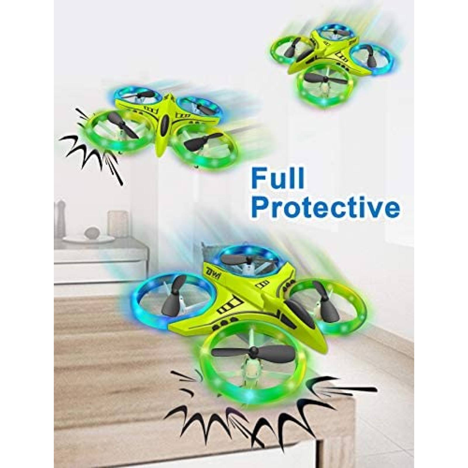 Drone Dwi Dowellin Mini con luces LED con control remoto