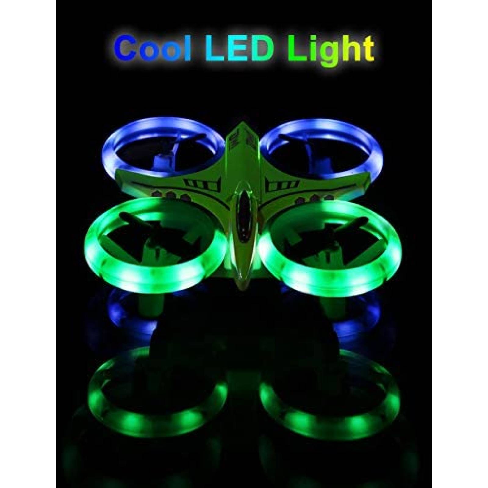 Drone Dwi Dowellin Mini con luces LED con control remoto
