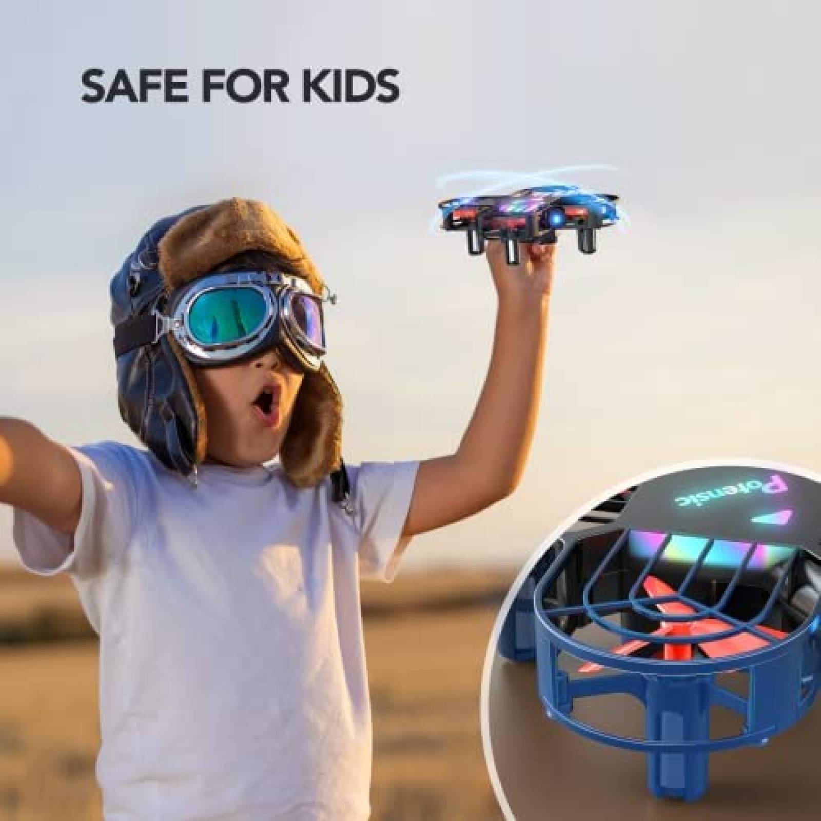 Drone Potensic A22 Mini LED para niños cuadricoptero RC Nano