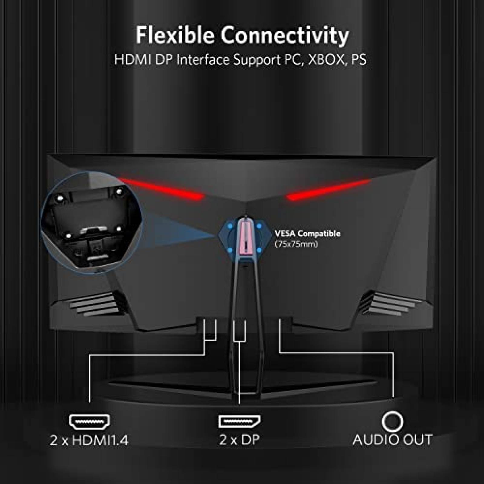 Monitor Fiodio 35'' QHD 21:9 120Hz 1440P Ultra Nitido -Negro