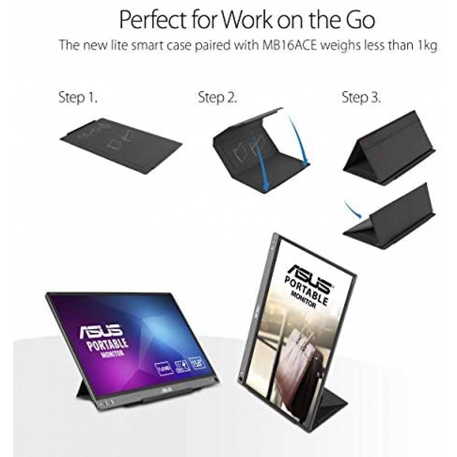 Monitor Asus ZenScreen MB16ACE 15.6 USB C IPS -Negro