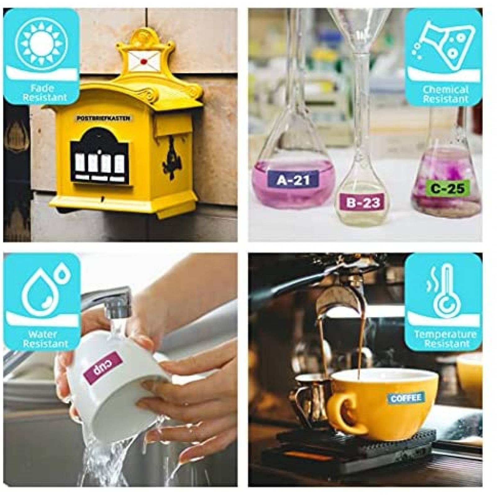 Cinta Etiquetas Lonitul D1-COLOR-6P 12mm Compatible -Negro