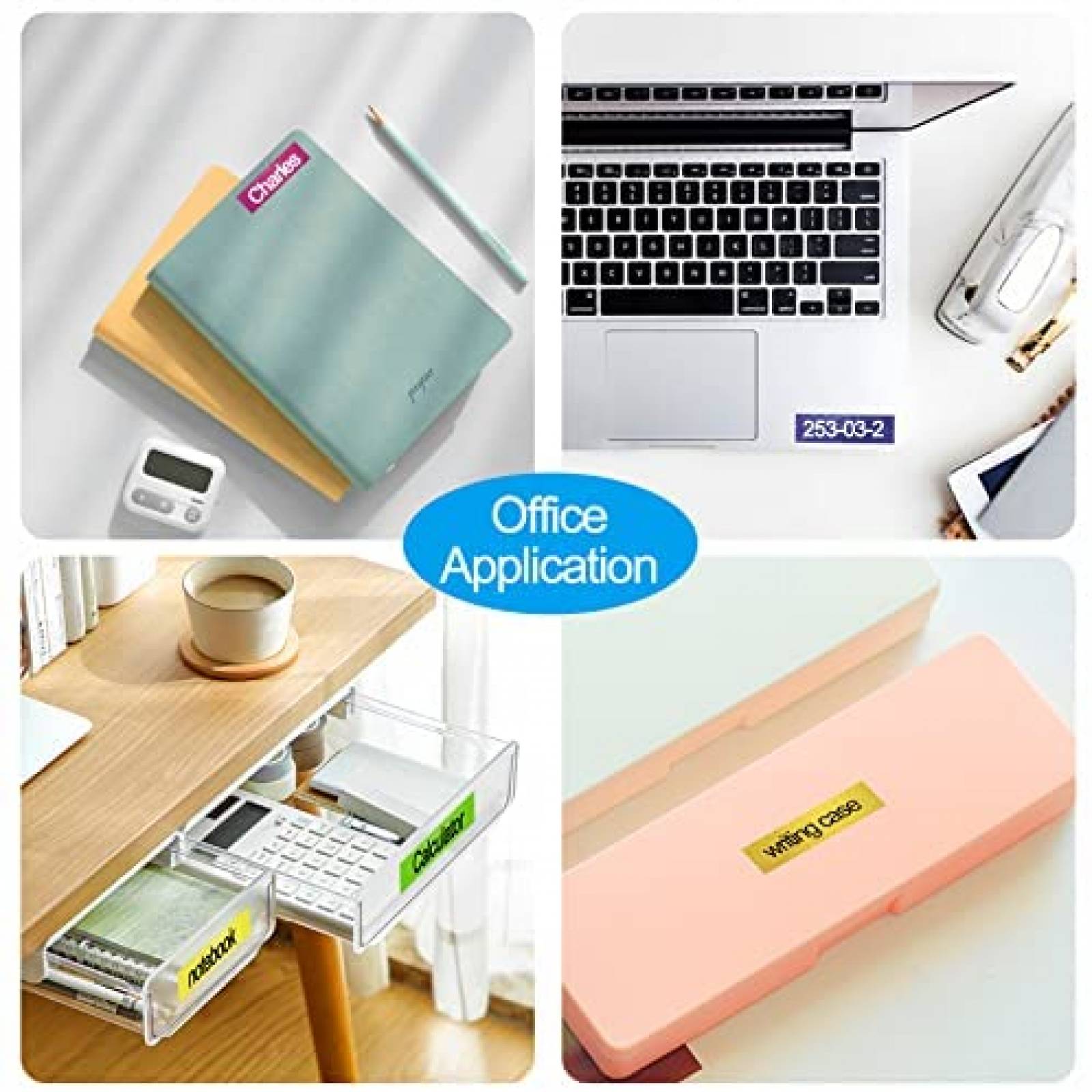 Cinta Etiquetas Lonitul D1-COLOR-6P 12mm Compatible -Negro