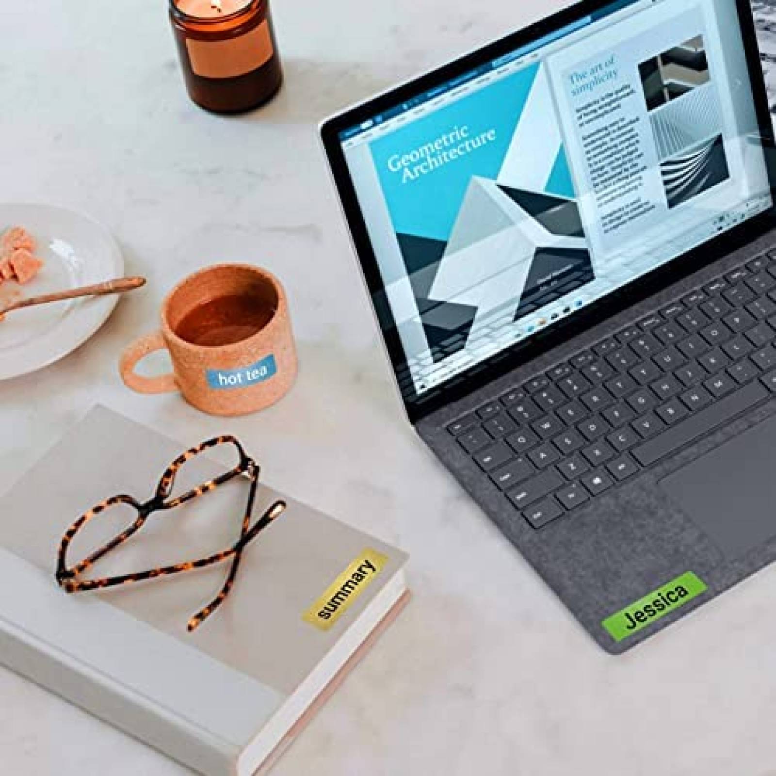 Cinta Etiquetas Lonitul D1-COLOR-6P 12mm Compatible -Negro