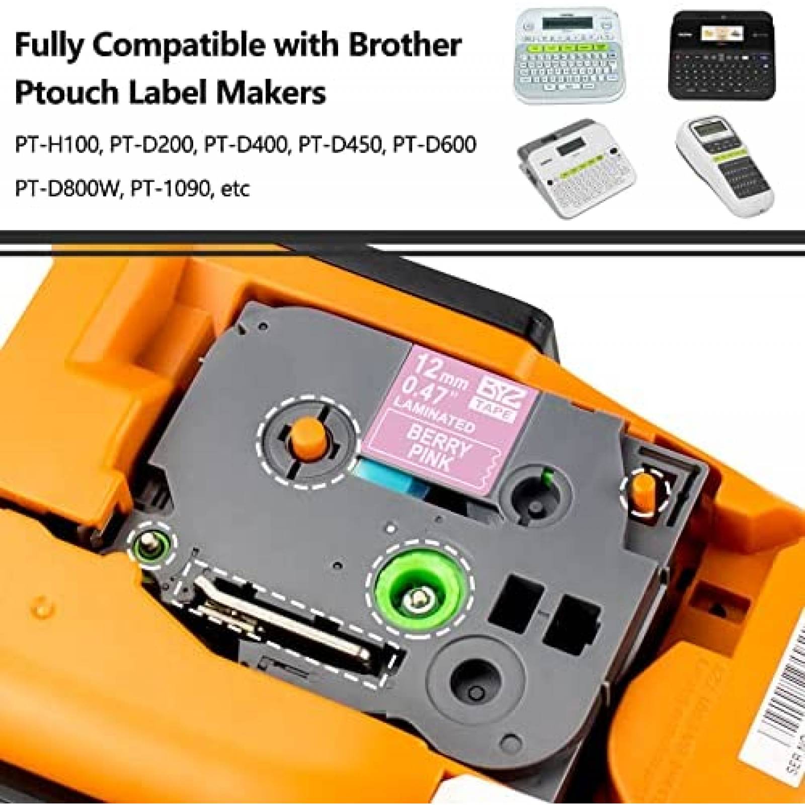 Cinta de etiquetas Lonitul para Brother P-Touch TZe 5 pzs