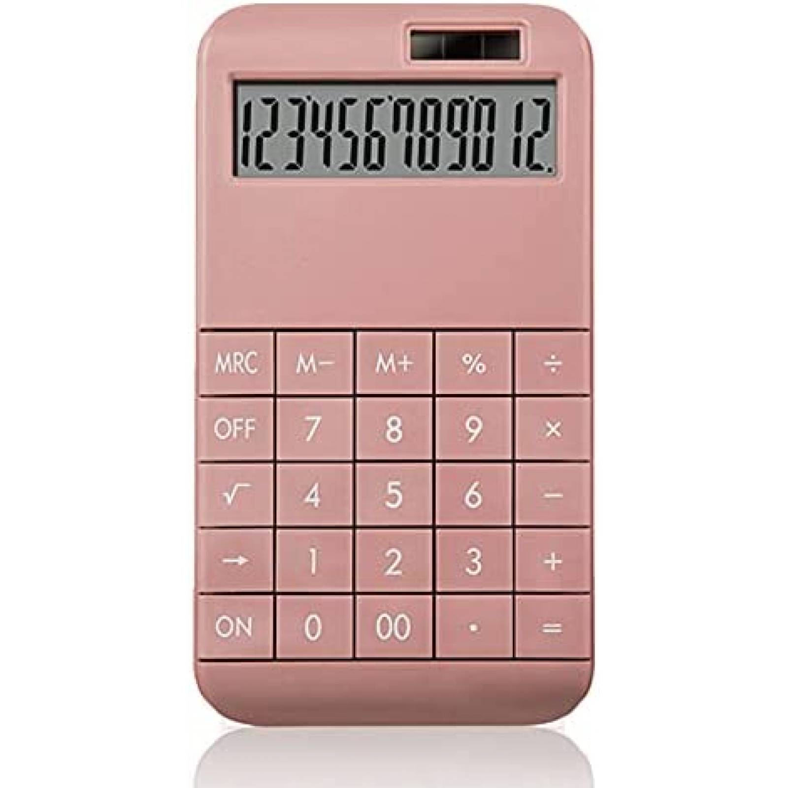 Calculadora SINLOOG Carga Solar LCD 12 digitos -Rosa