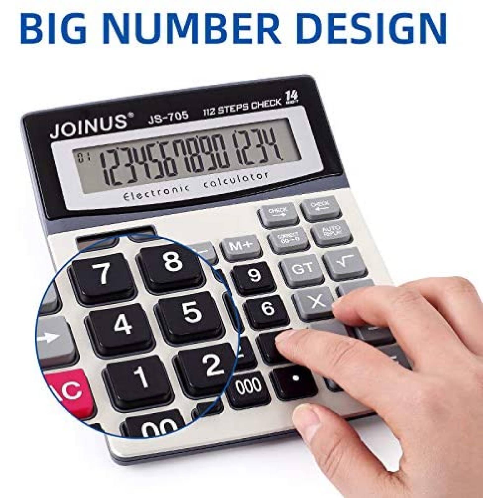 Calculadora Basica Dolymi LCD de 14 Digitos -Plata