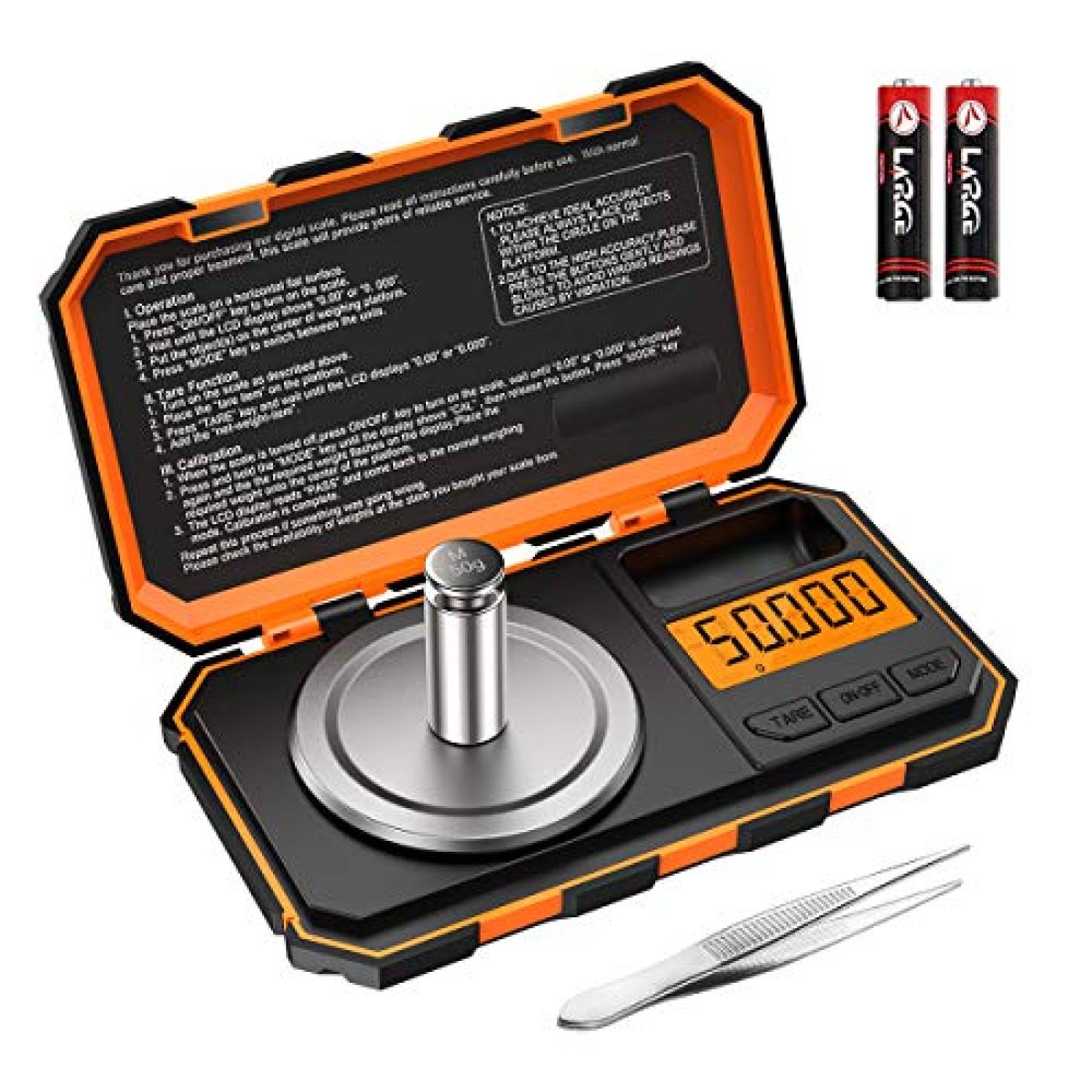 Escalimetro KeeKit Miligramos Portatil Joyeria -Naranja