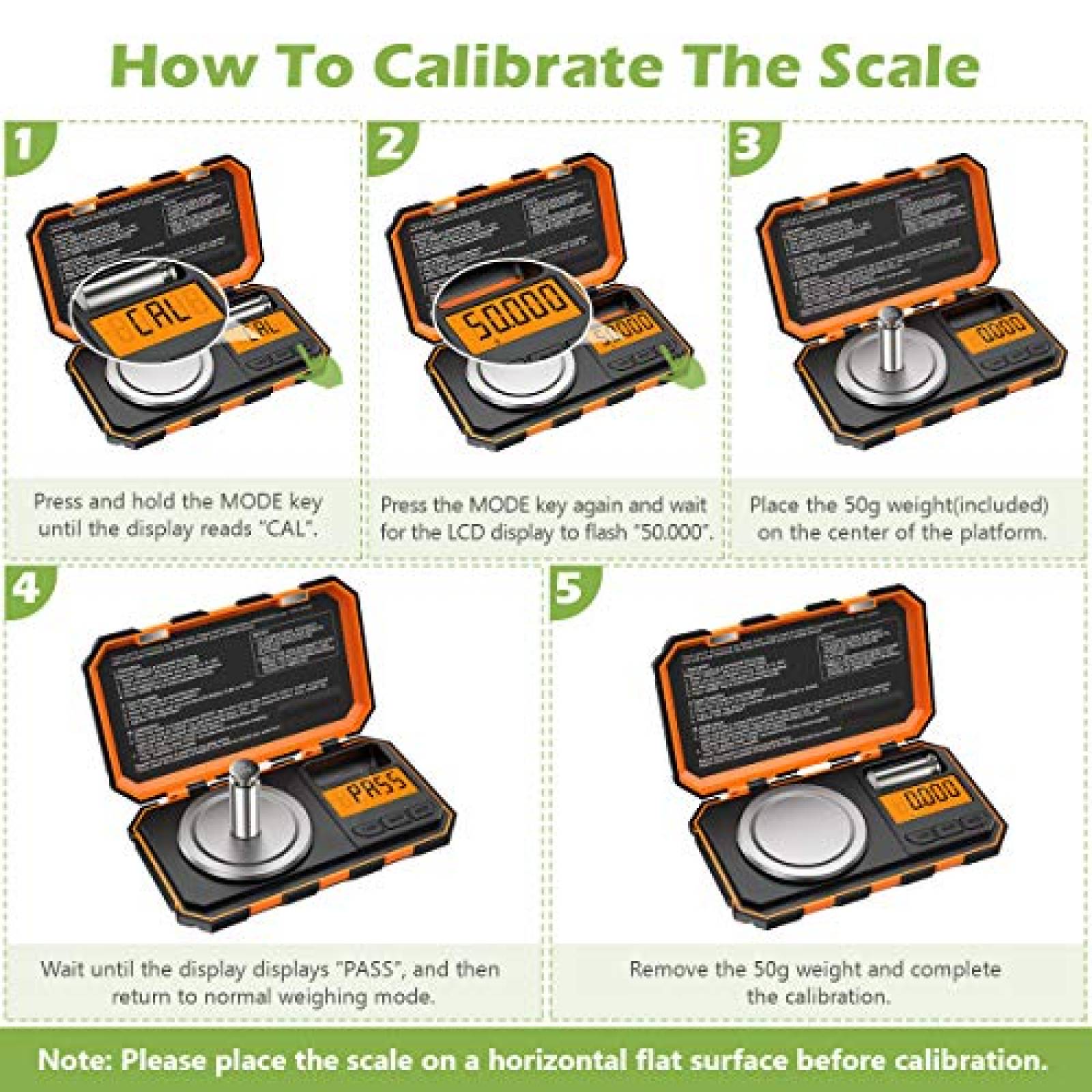 Escalimetro KeeKit Miligramos Portatil Joyeria -Naranja