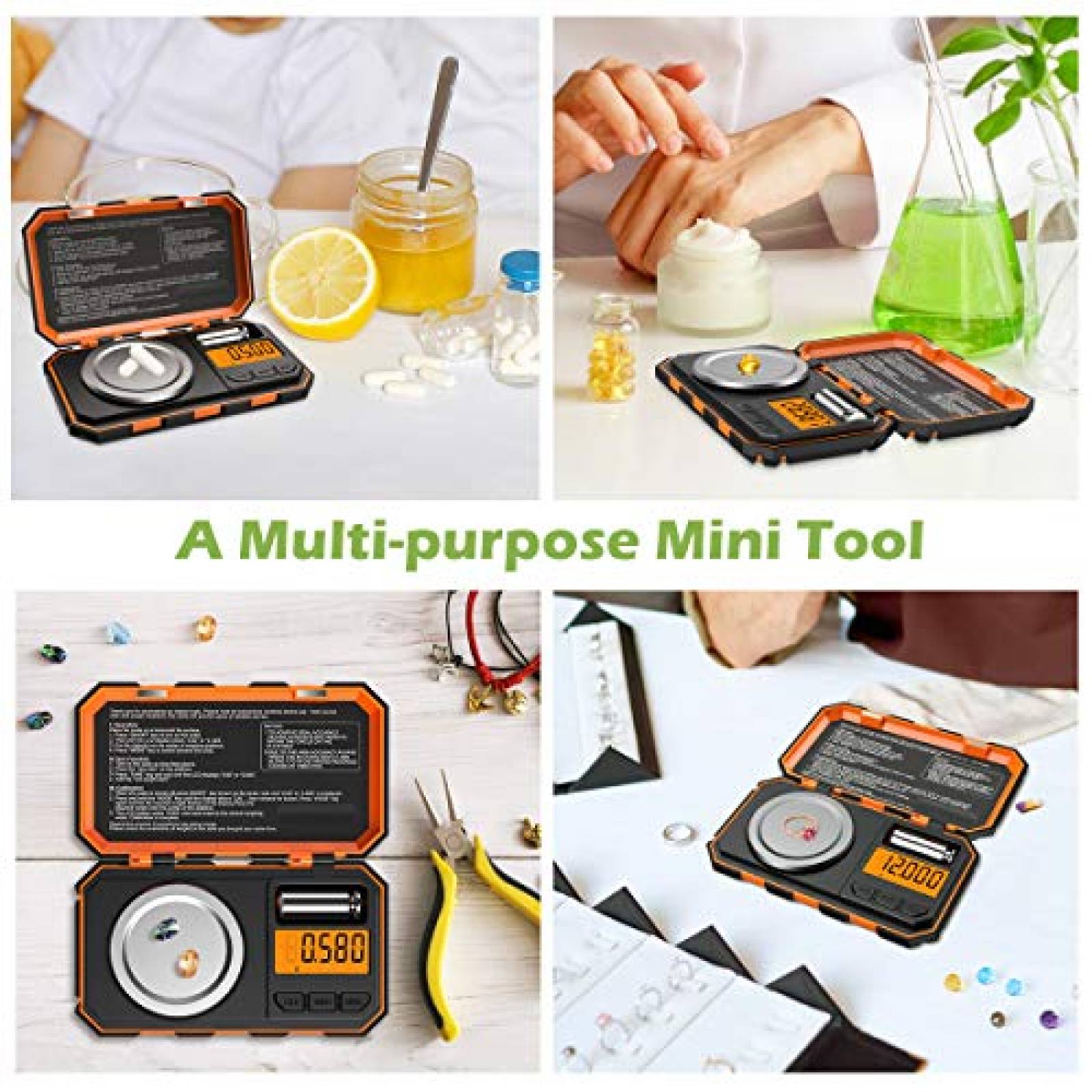 Escalimetro KeeKit Miligramos Portatil Joyeria -Naranja