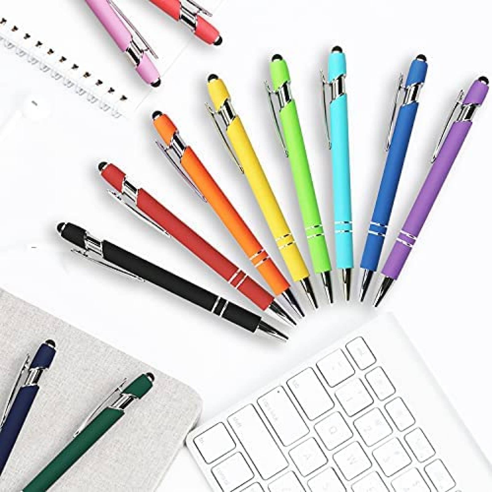 Boligrafo con lapiz tactil Oddmoal 12 pzs y colores 2 en 1