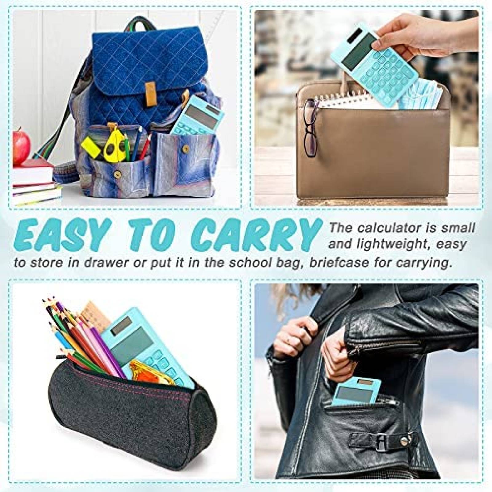 Calculadora Zonon 2pzas Carga de Energia Solar -Azul