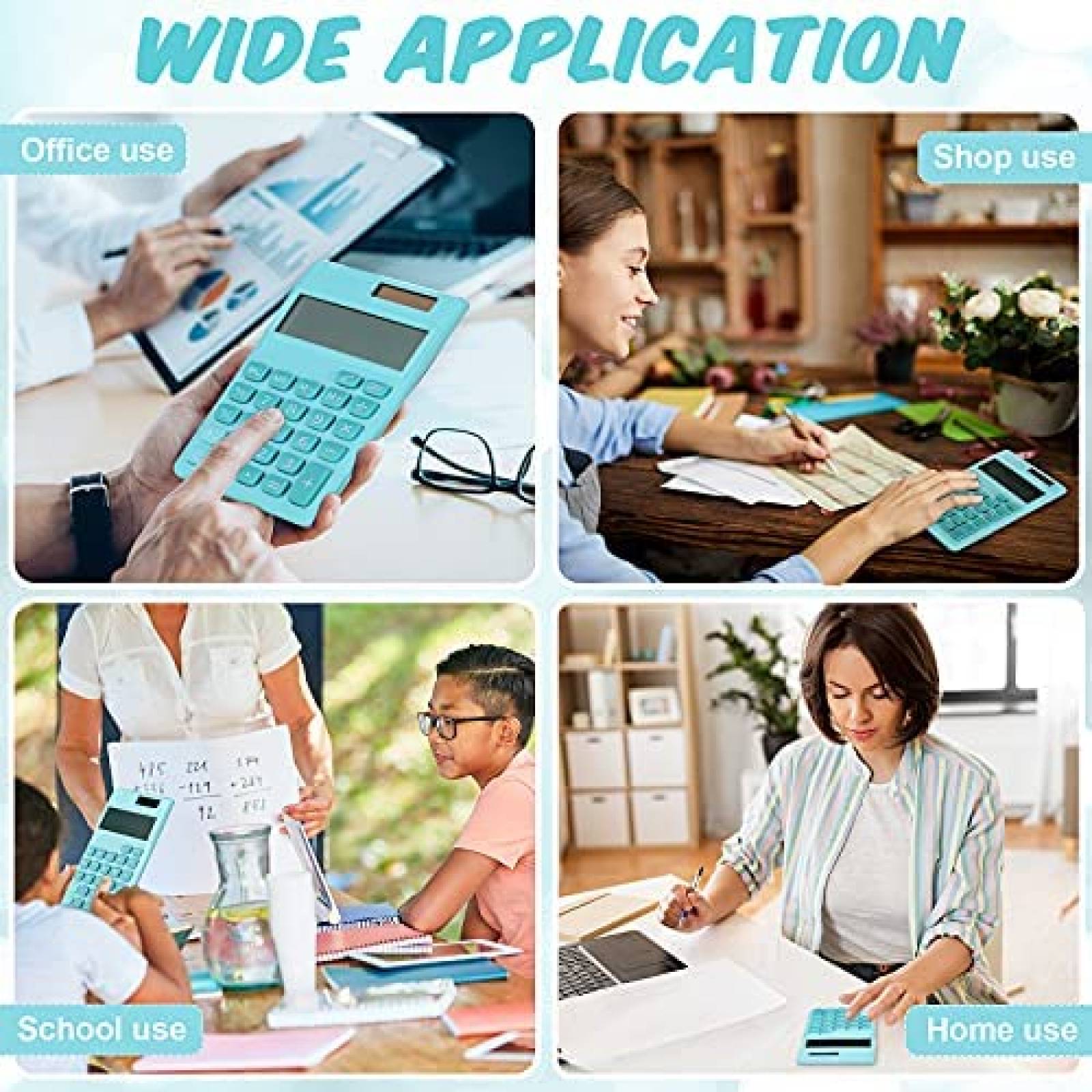 Calculadora Zonon 2pzas Carga de Energia Solar -Azul