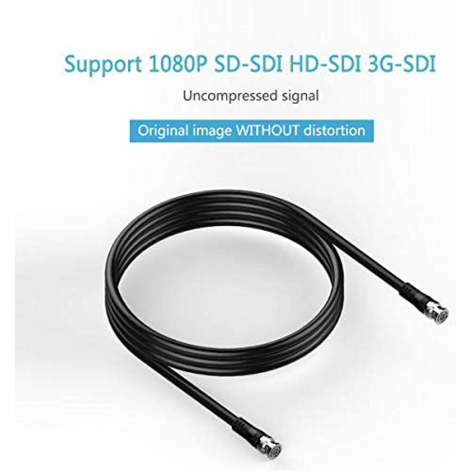 Cable SDI FURUI BNC a BCN de 33 Pies y 75 Ohm -Negro