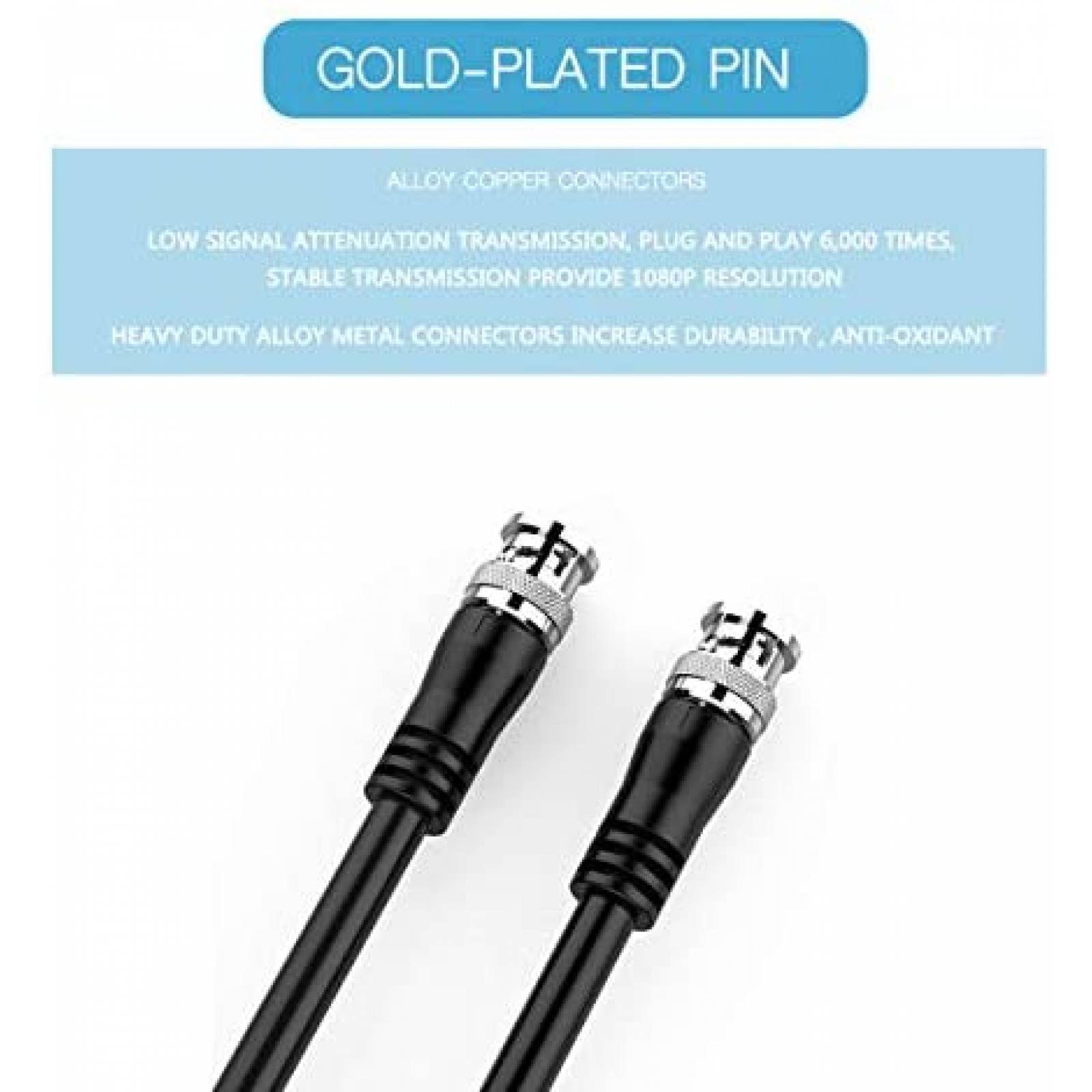 Cable SDI FURUI BNC a BCN de 33 Pies y 75 Ohm -Negro