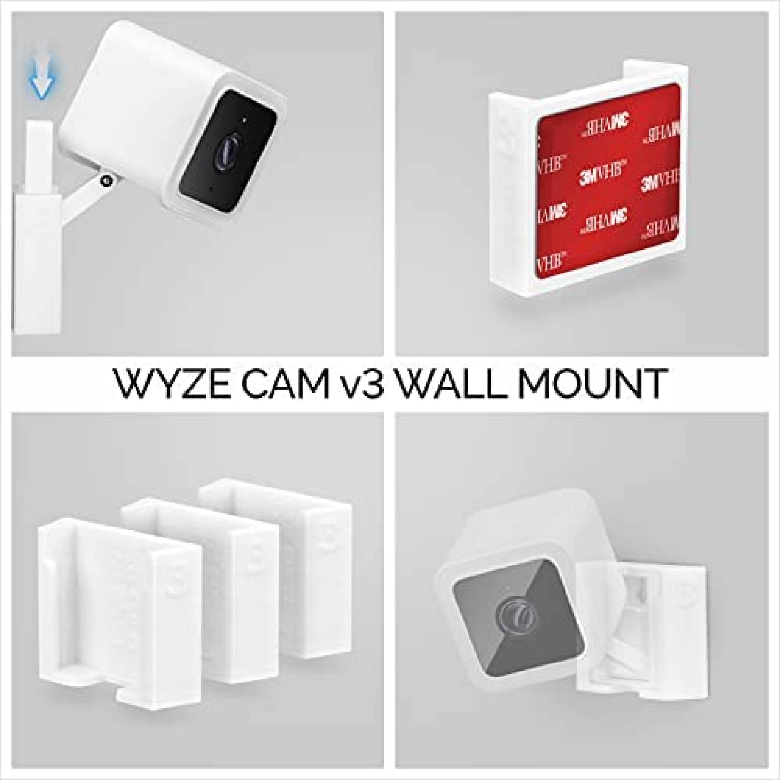 Camara Seguridad BRAINWAVZ 3 unidades VHB Sin herramienta