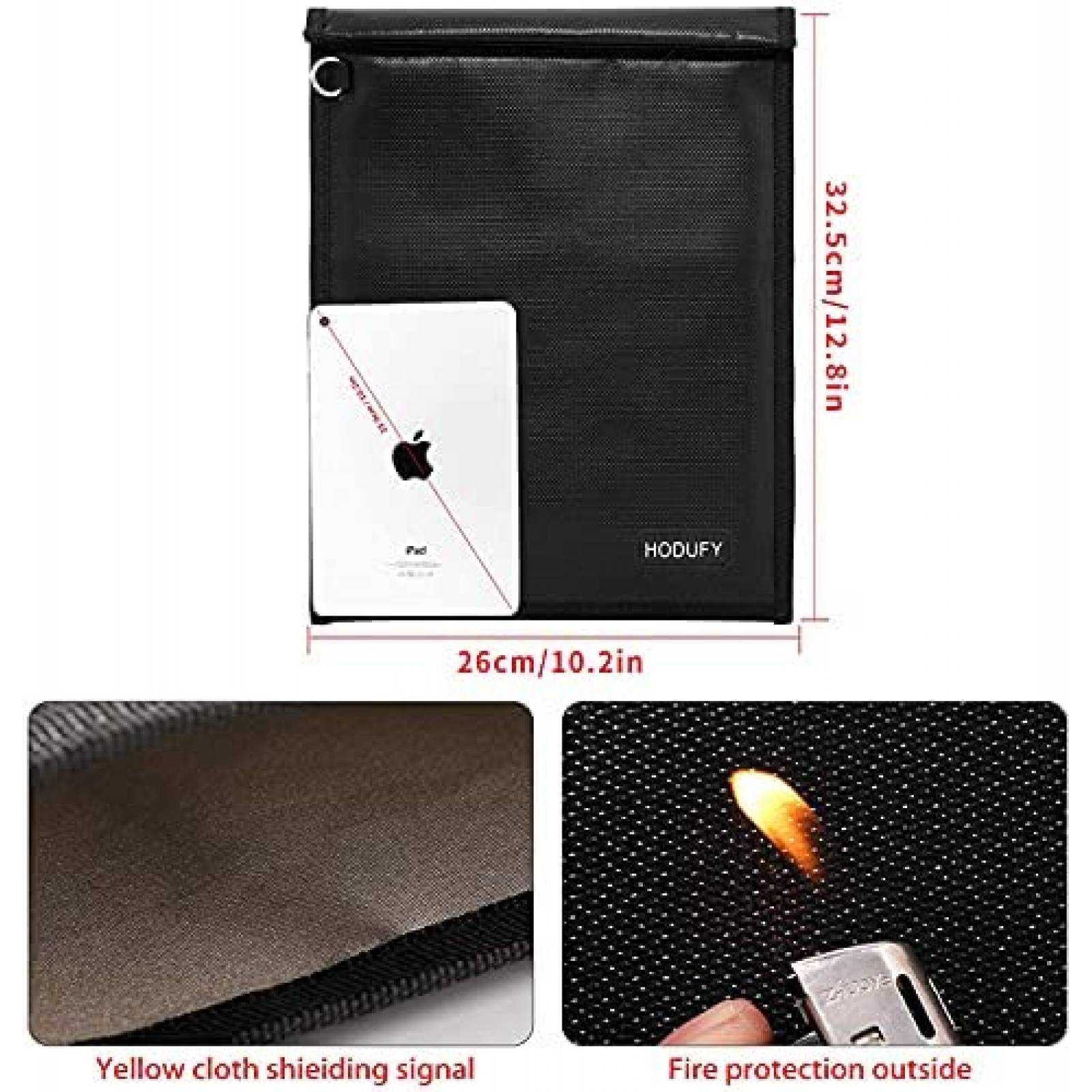 Bolsa de Faraday Hodufy Para Tabletas 15x10'' -Negro