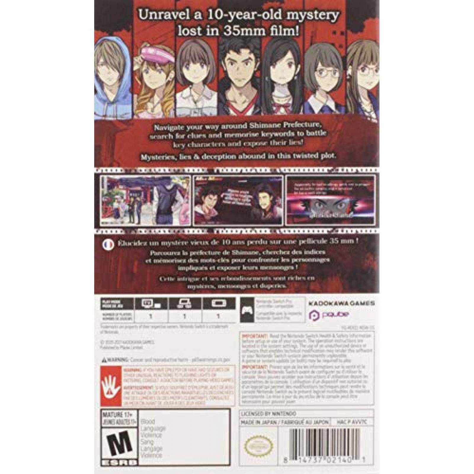 Videojuego PQube Root Film para Nintendo Switch -Rojo