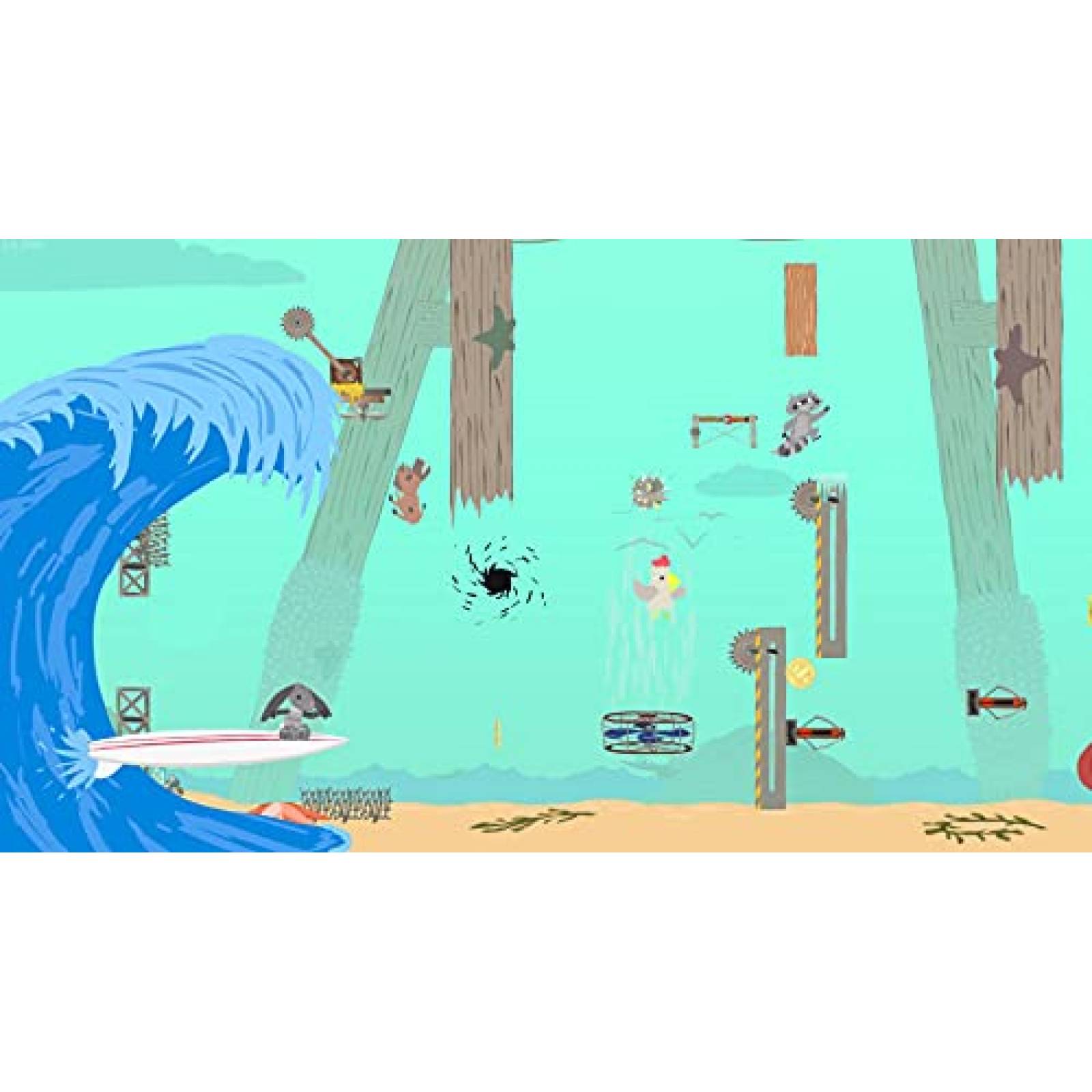 Videojuego Merge Ultimate Chicken Horse para Switch -Azul