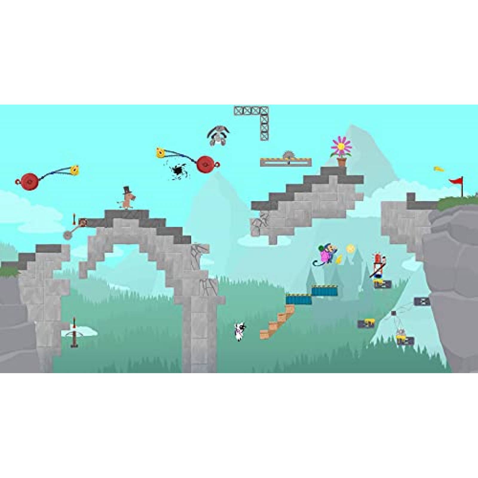 Videojuego Merge Ultimate Chicken Horse para Switch -Azul