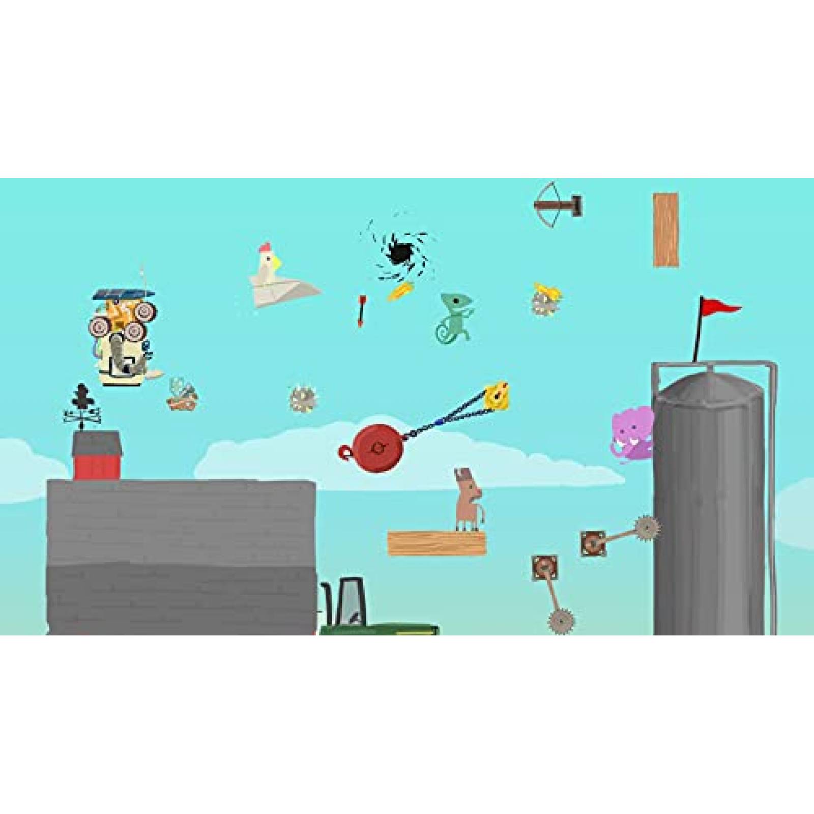 Videojuego Merge Ultimate Chicken Horse para Switch -Azul