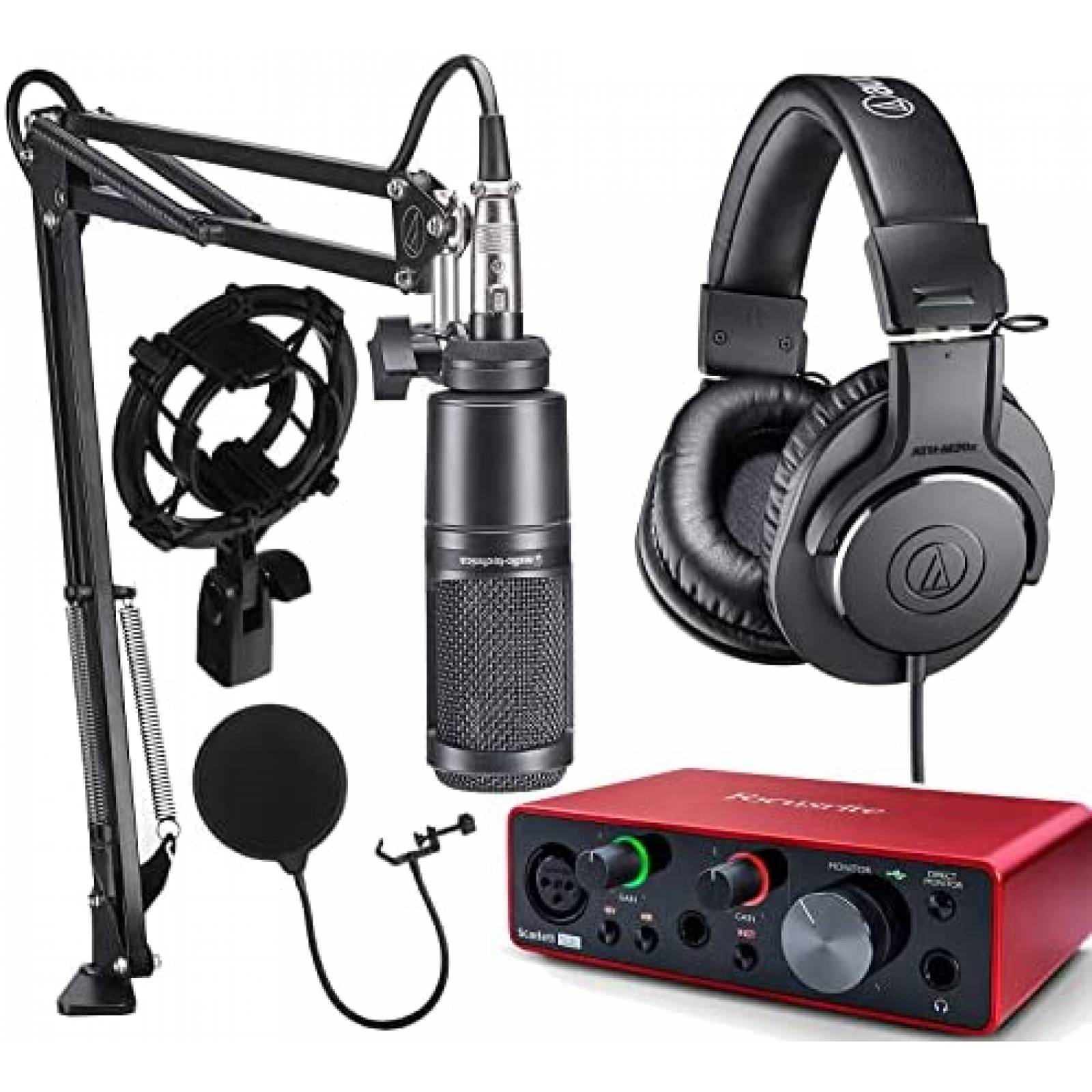 Interfaz de Audio Focusrite Scarlett 2x2 con Mic y Audifonos