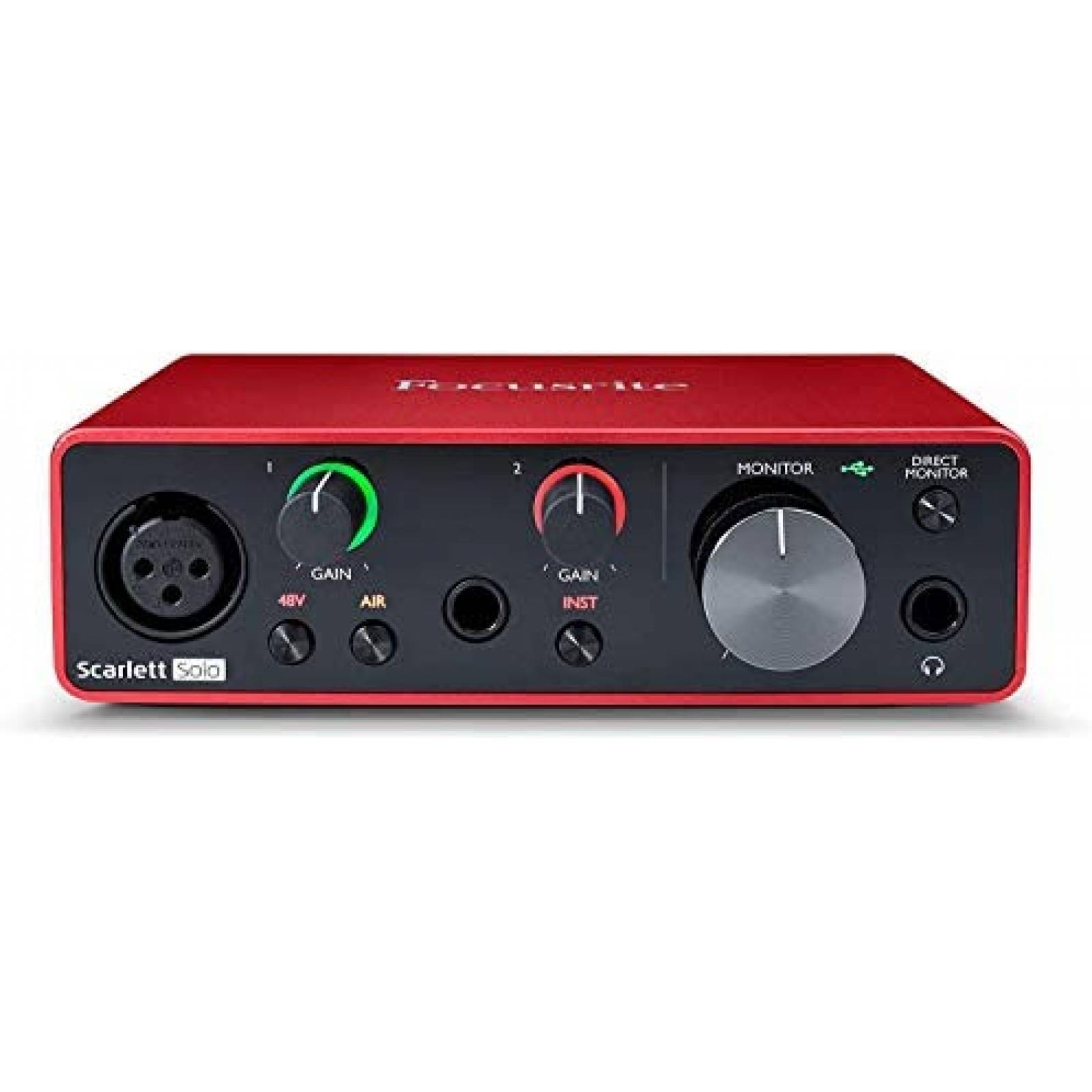 Interfaz de Audio Focusrite Scarlett 2x2 con Mic y Audifonos