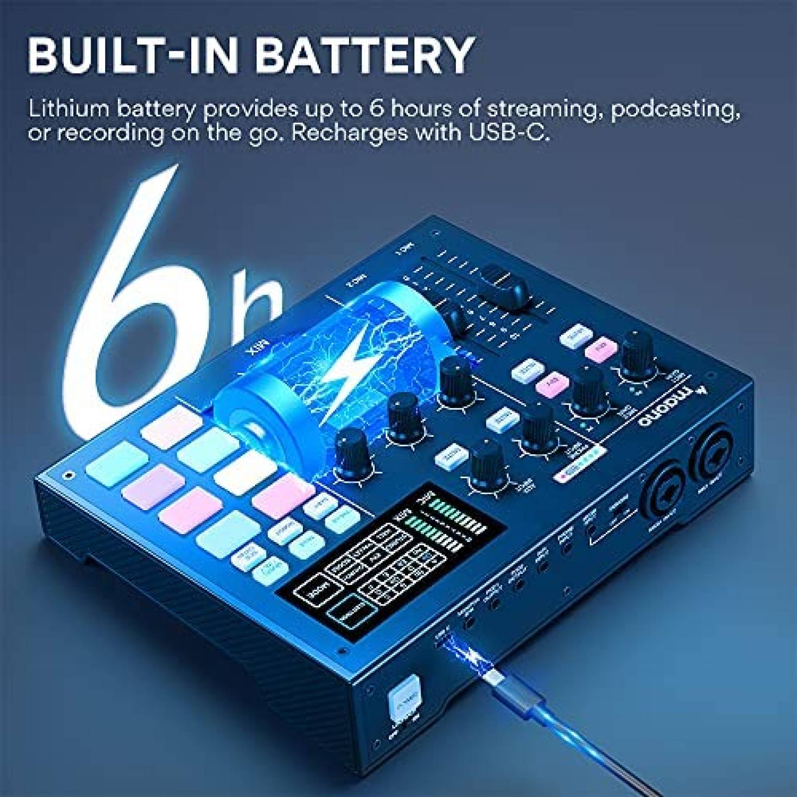Interfaz de Audio Maonocaster AM100 K0 con Mezcladora de DJ