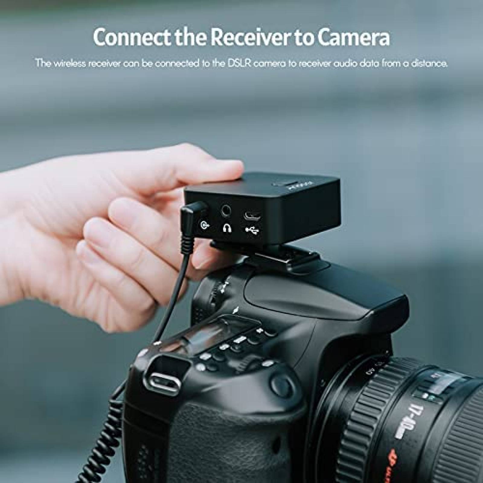 Sistema de Microfono Lavalier Andoer MX5 2.4G 2+1 p/Camara