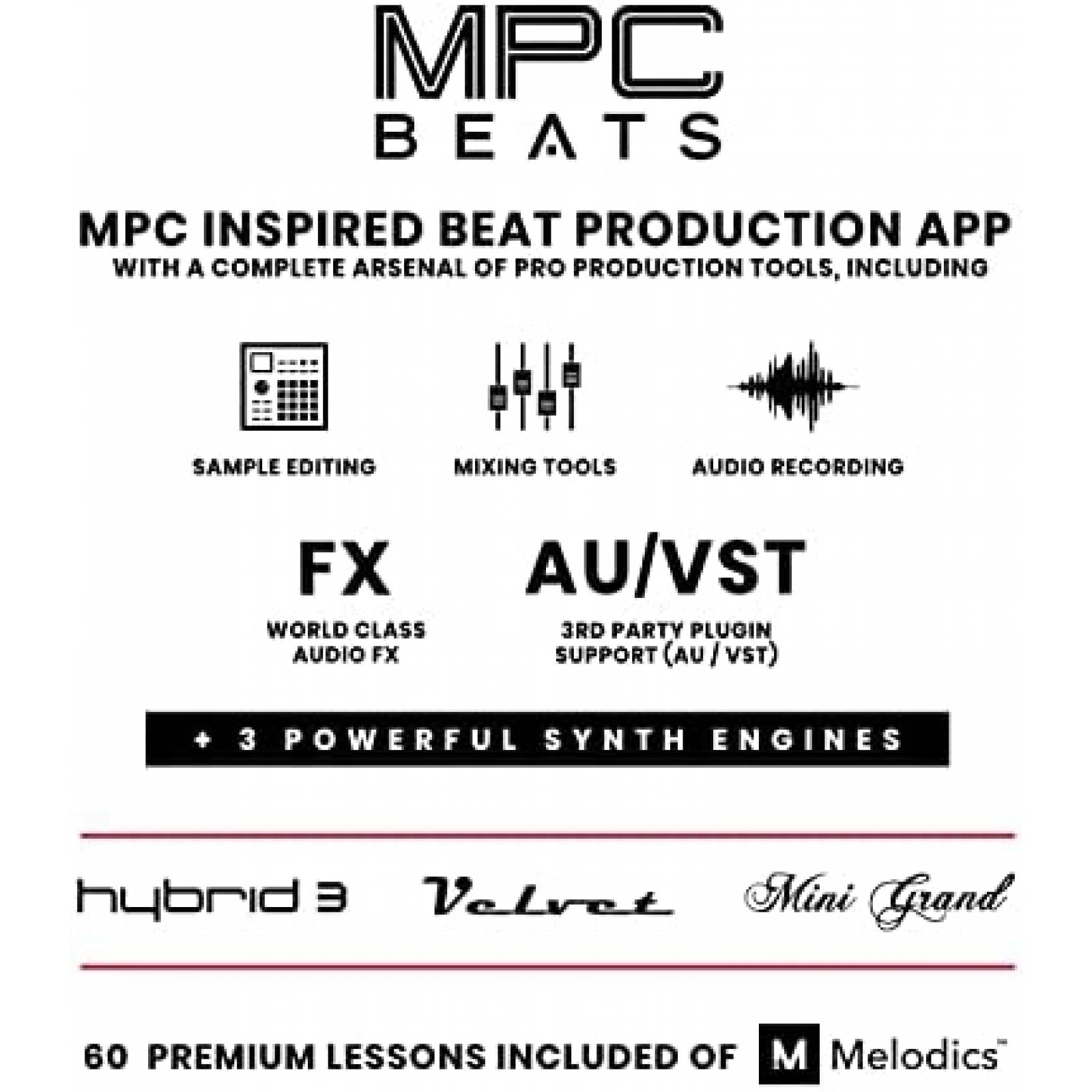 Teclado MIDI AKAI Mini Play MK3 con Pads MMC -Rojo