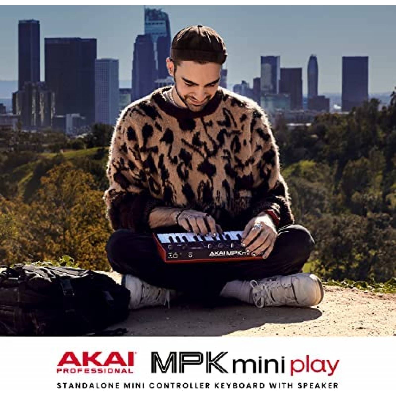 Teclado MIDI AKAI Mini Play MK3 con Pads MMC -Rojo