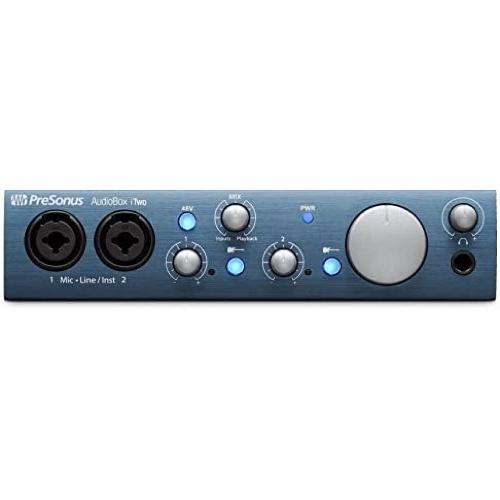 Interfaz de Audio PreSonus USB/Ipad Con Software DAW -Azul