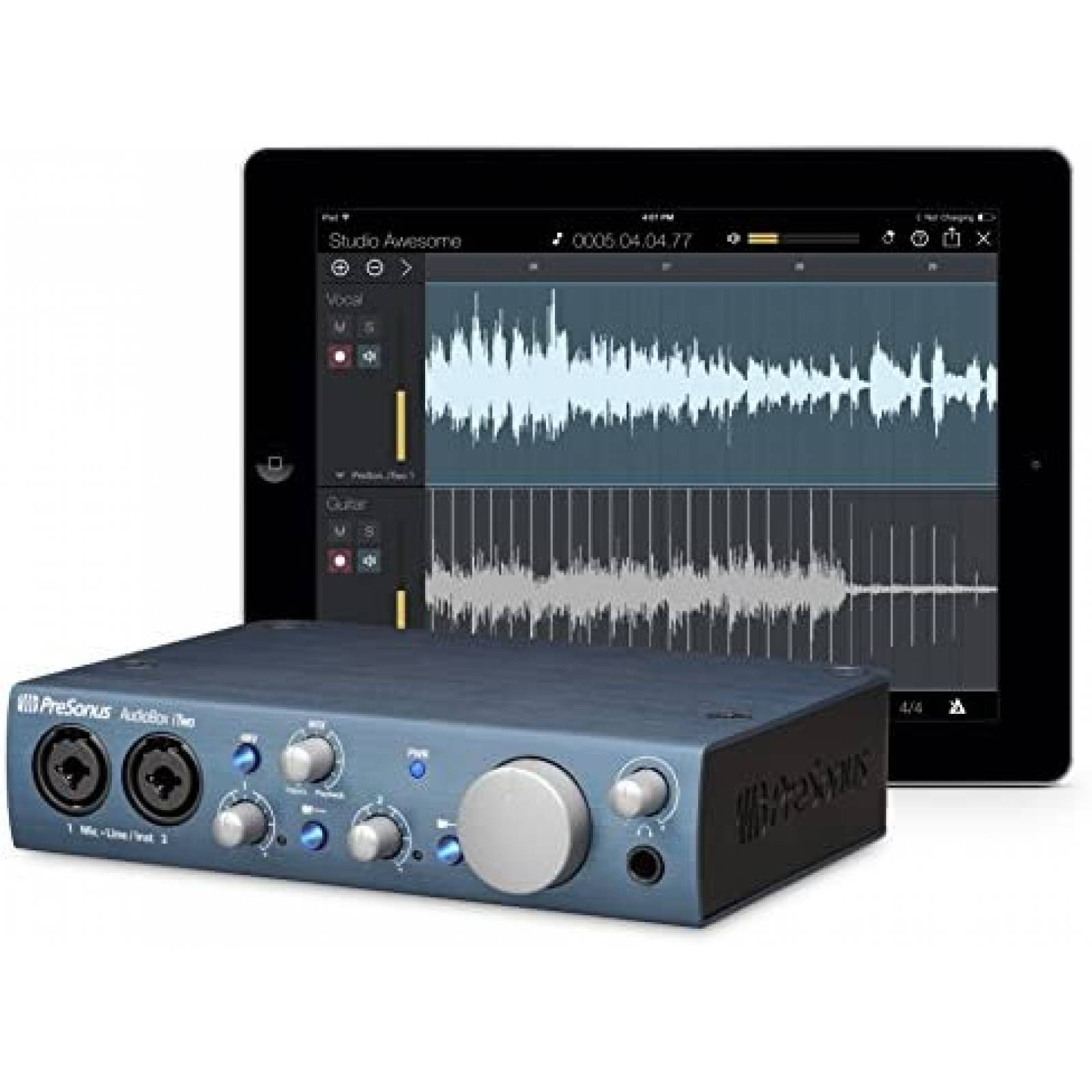 Interfaz de Audio PreSonus USB/Ipad Con Software DAW -Azul