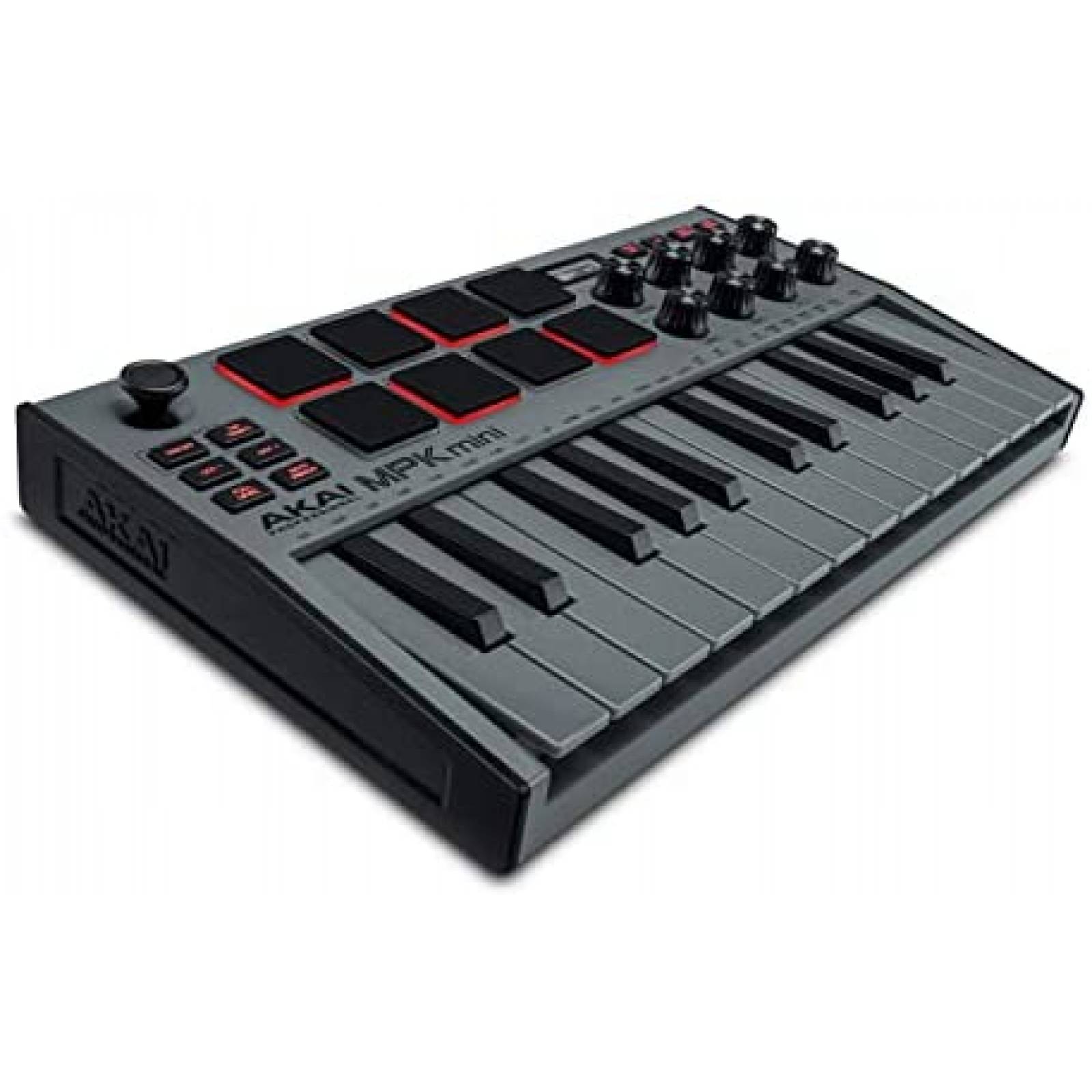 Controlador MIDI AKAI MPK Mini MK3 de 25 Teclas -Gris