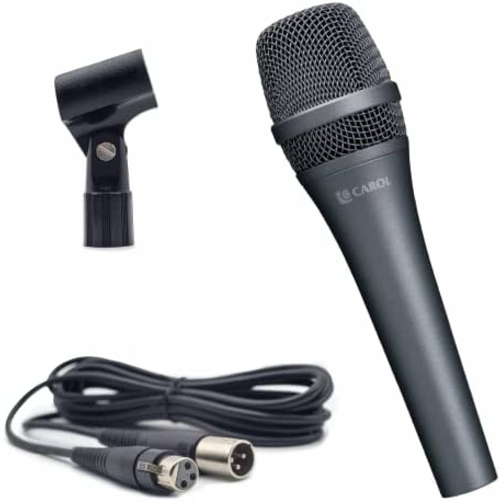 Microfono Vocal Dinamico CAROL AC-910 con Cable -Negro