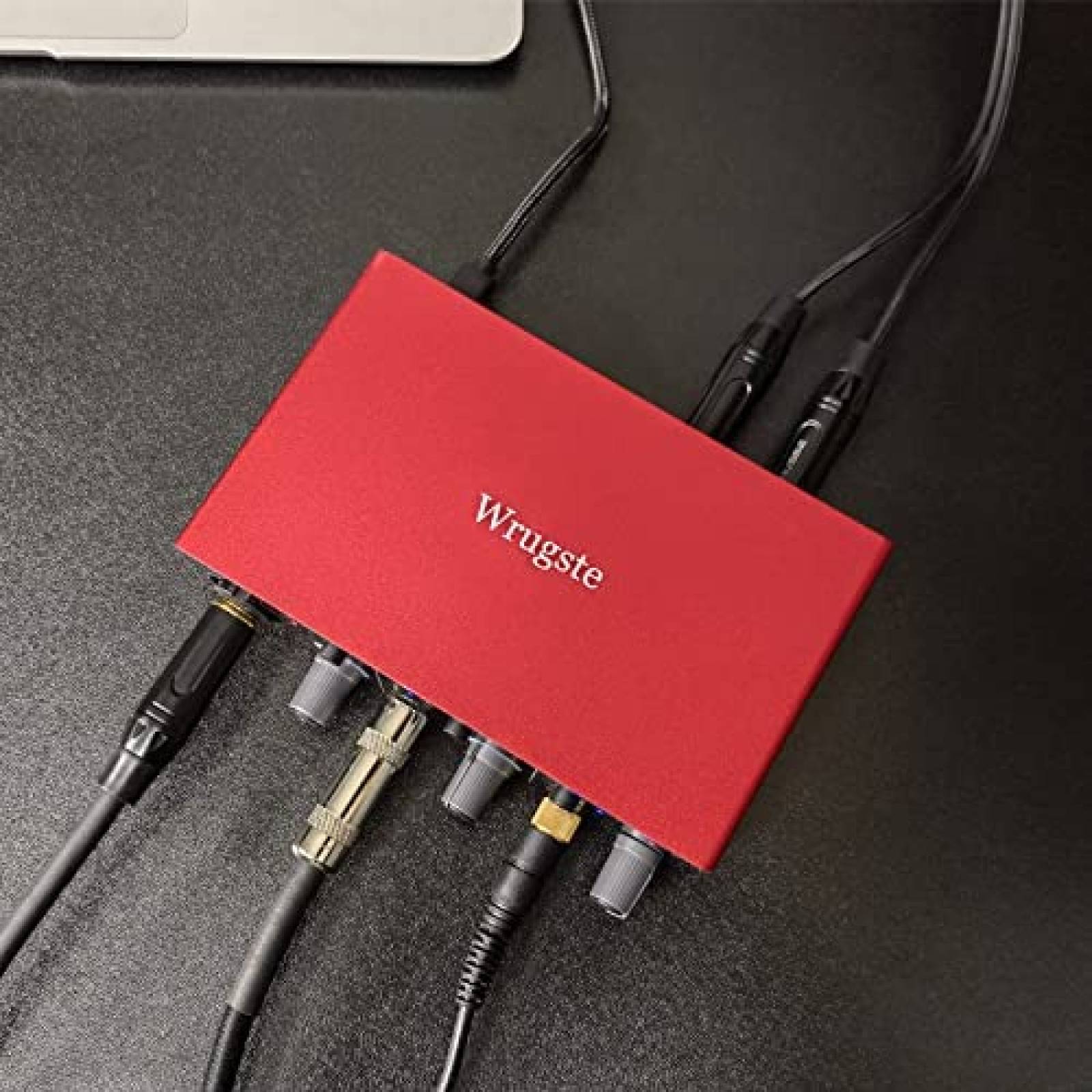 Interfaz de Audio Wrugste 2i2 de Entrada XLR -Rojo