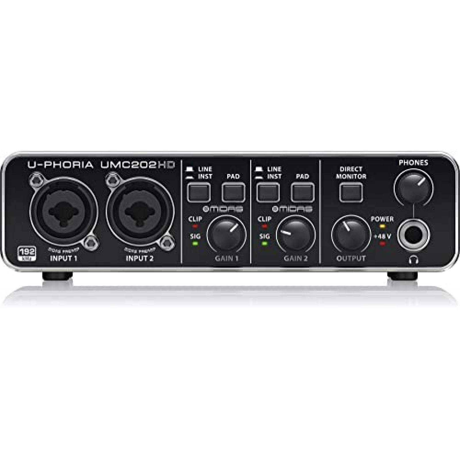 Interfaz de Audio Behringer U-Phoria UMC202HD de 2CH -Negro