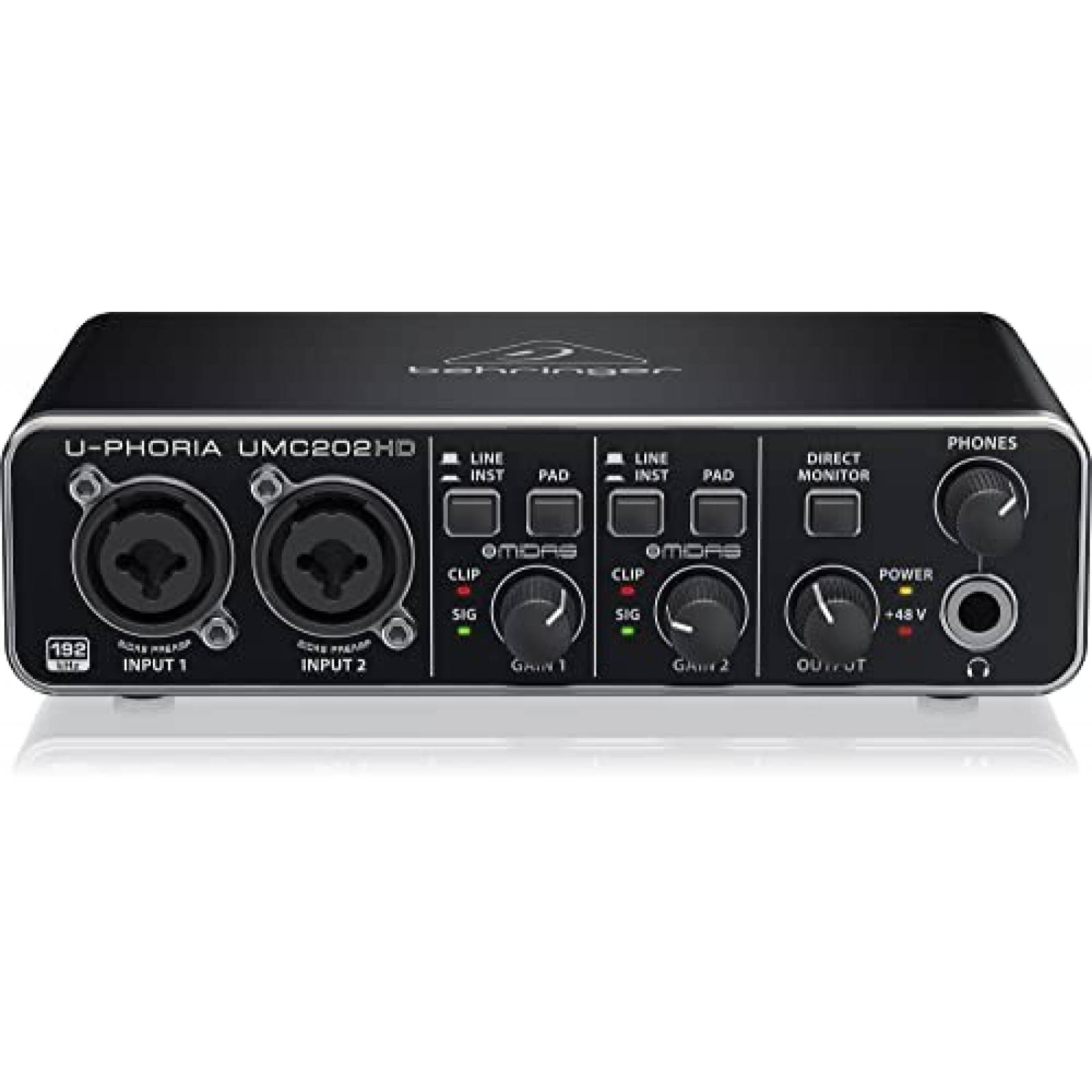 Interfaz de Audio Behringer U-Phoria UMC202HD de 2CH -Negro