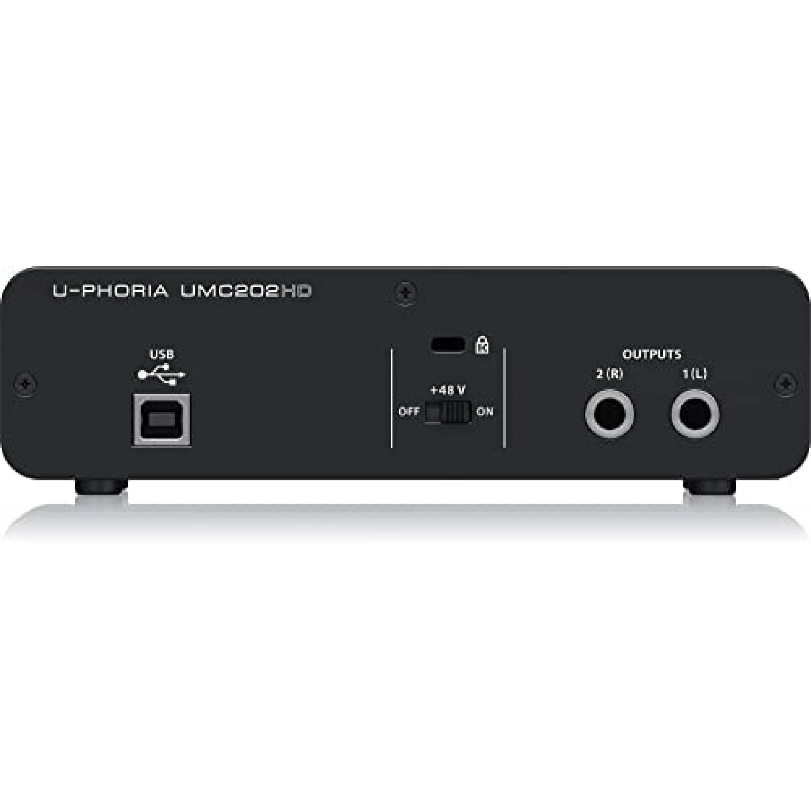 Interfaz de Audio Behringer U-Phoria UMC202HD de 2CH -Negro