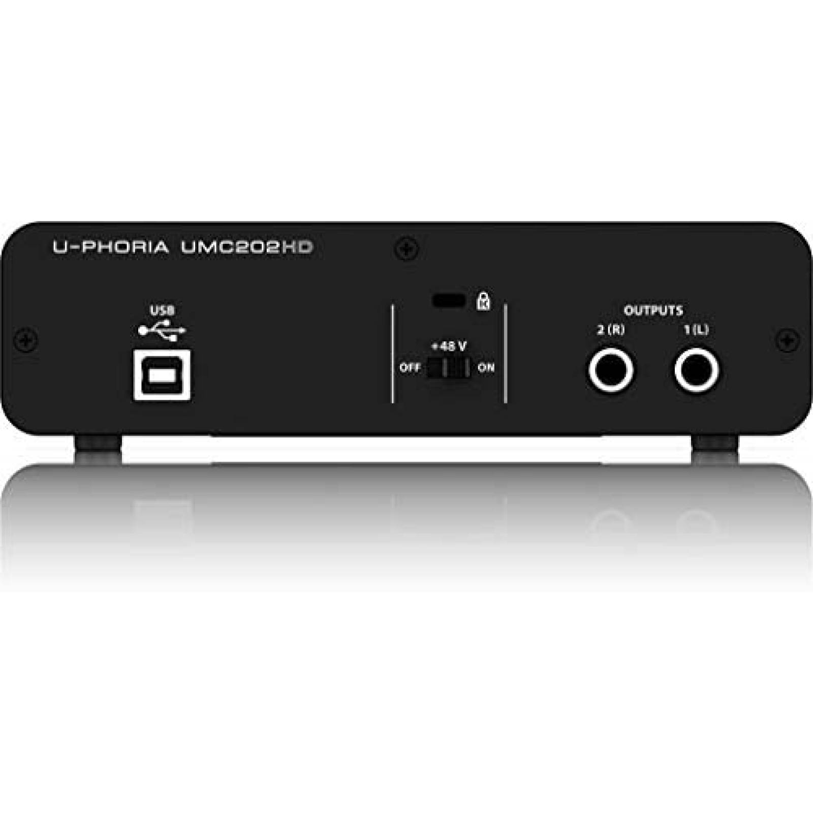 Interfaz de Audio Behringer U-Phoria UMC202HD de 2CH -Negro