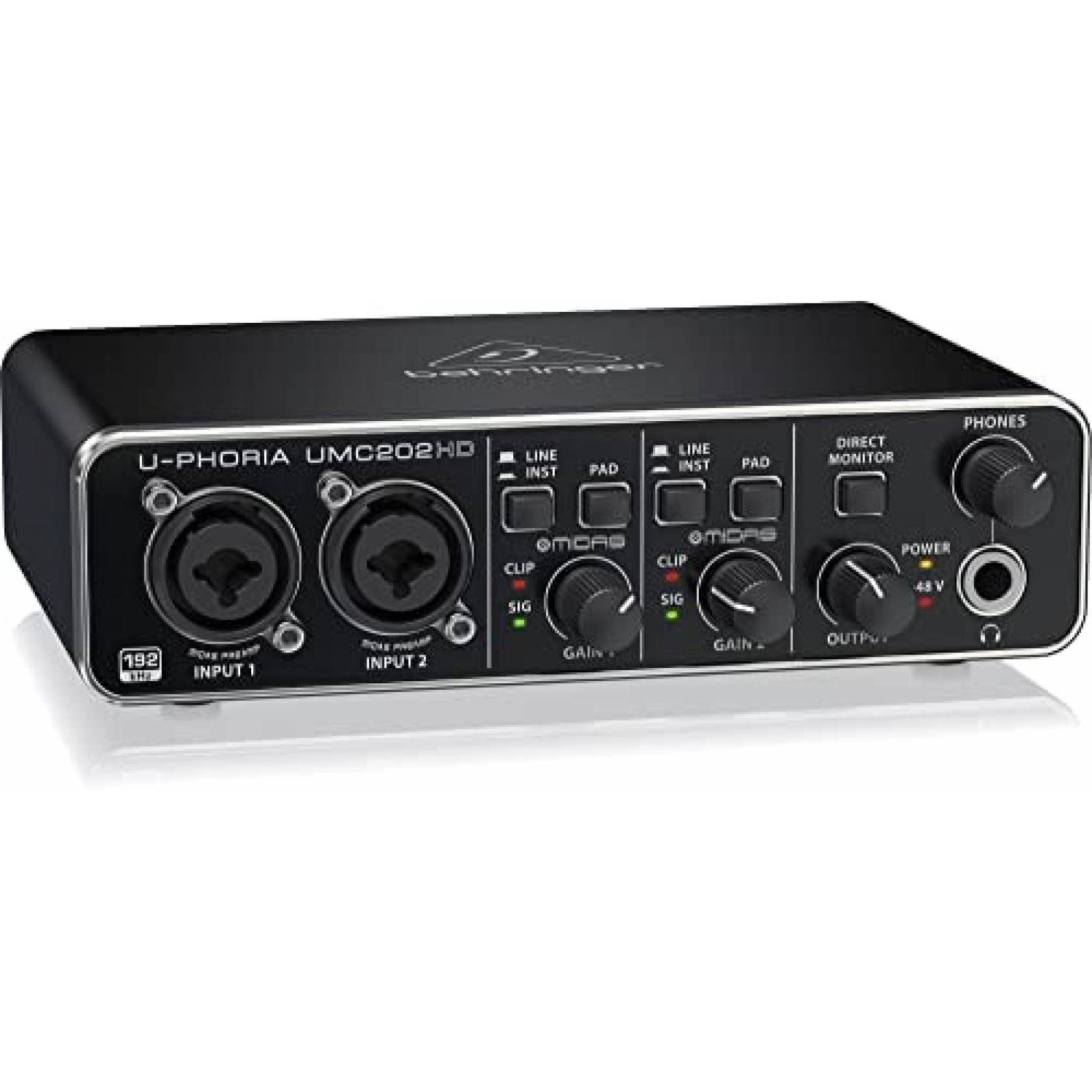 Interfaz de Audio Behringer U-Phoria UMC202HD de 2CH -Negro
